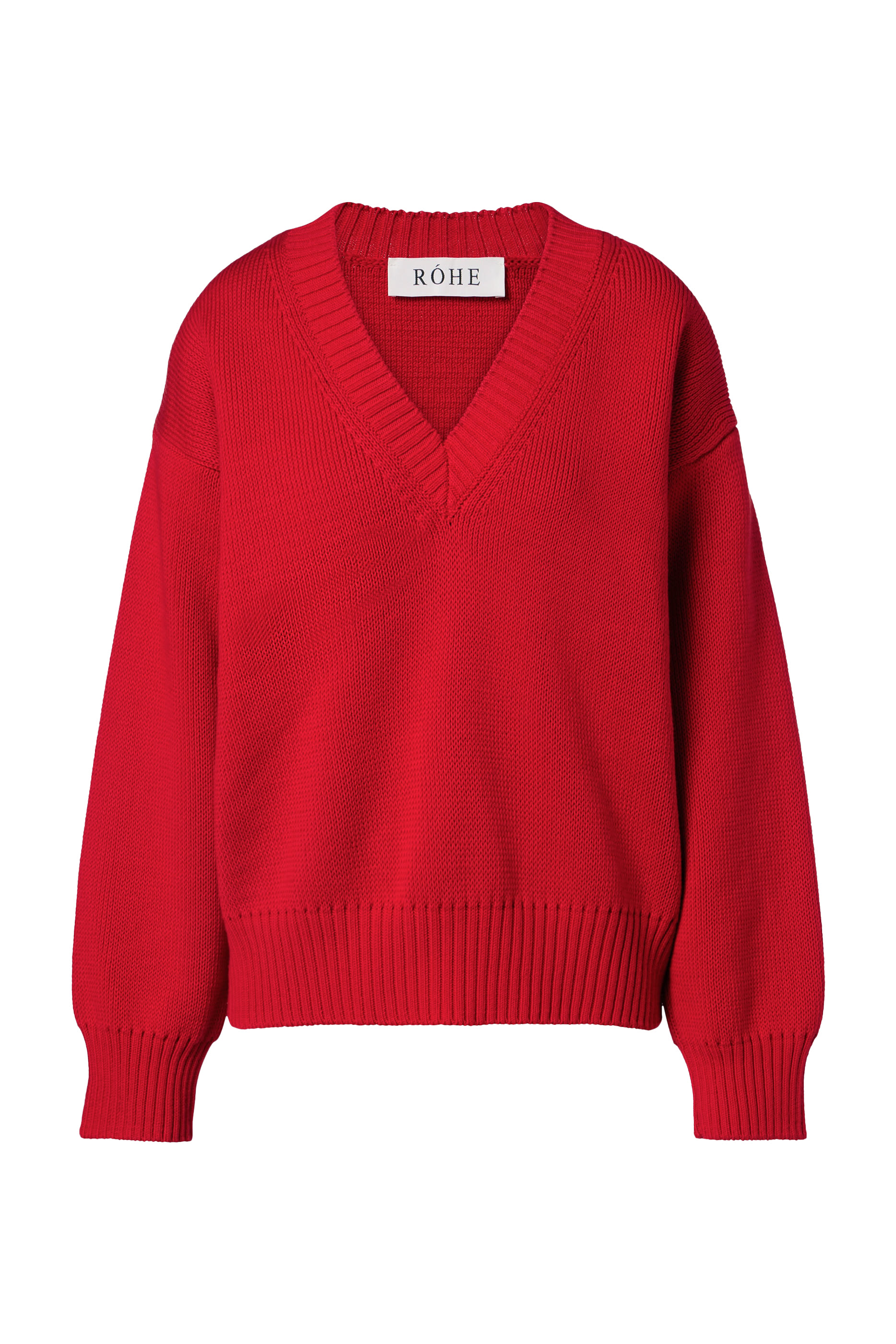 سترة منسوجة بياقة V