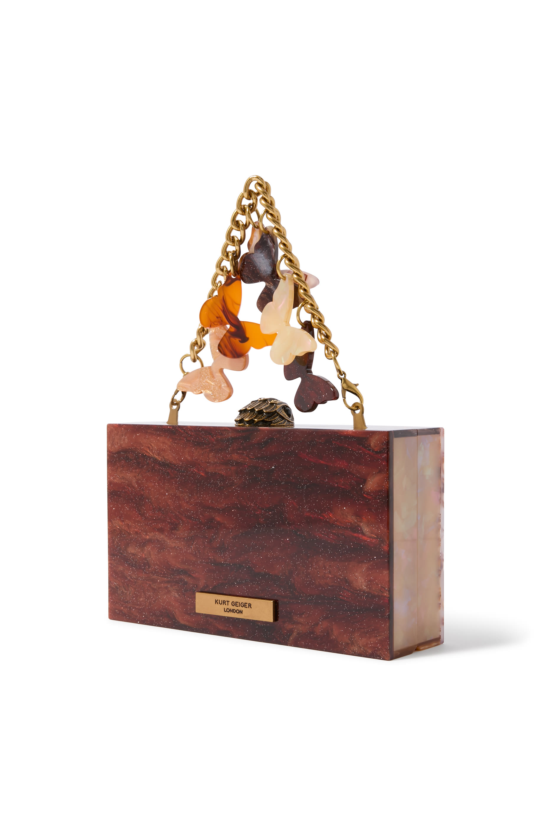 حقيبة كتف مزينة بفراشات