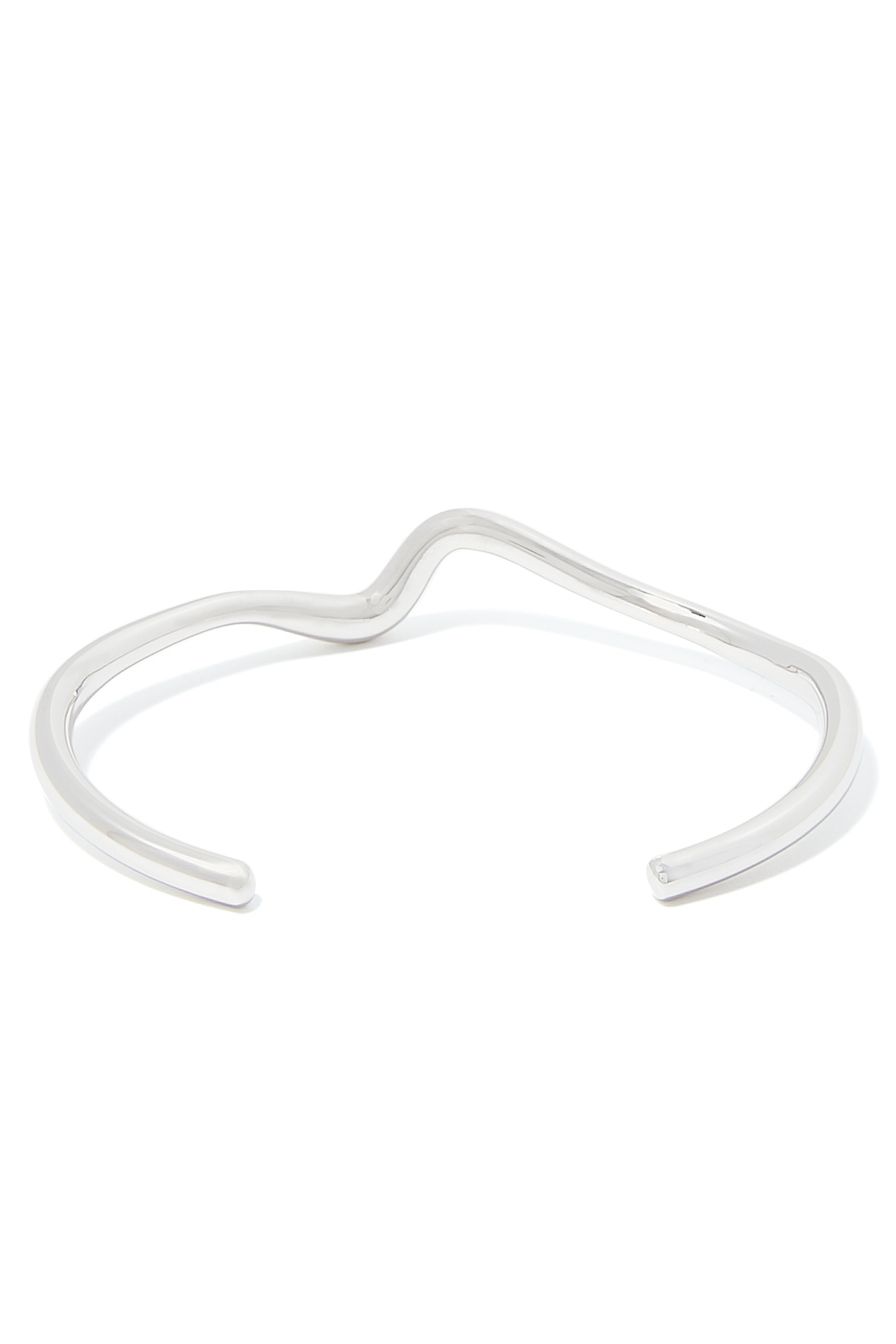 سوار مولتن مفتوح متموج فضة استرلينية معاد تدويرها