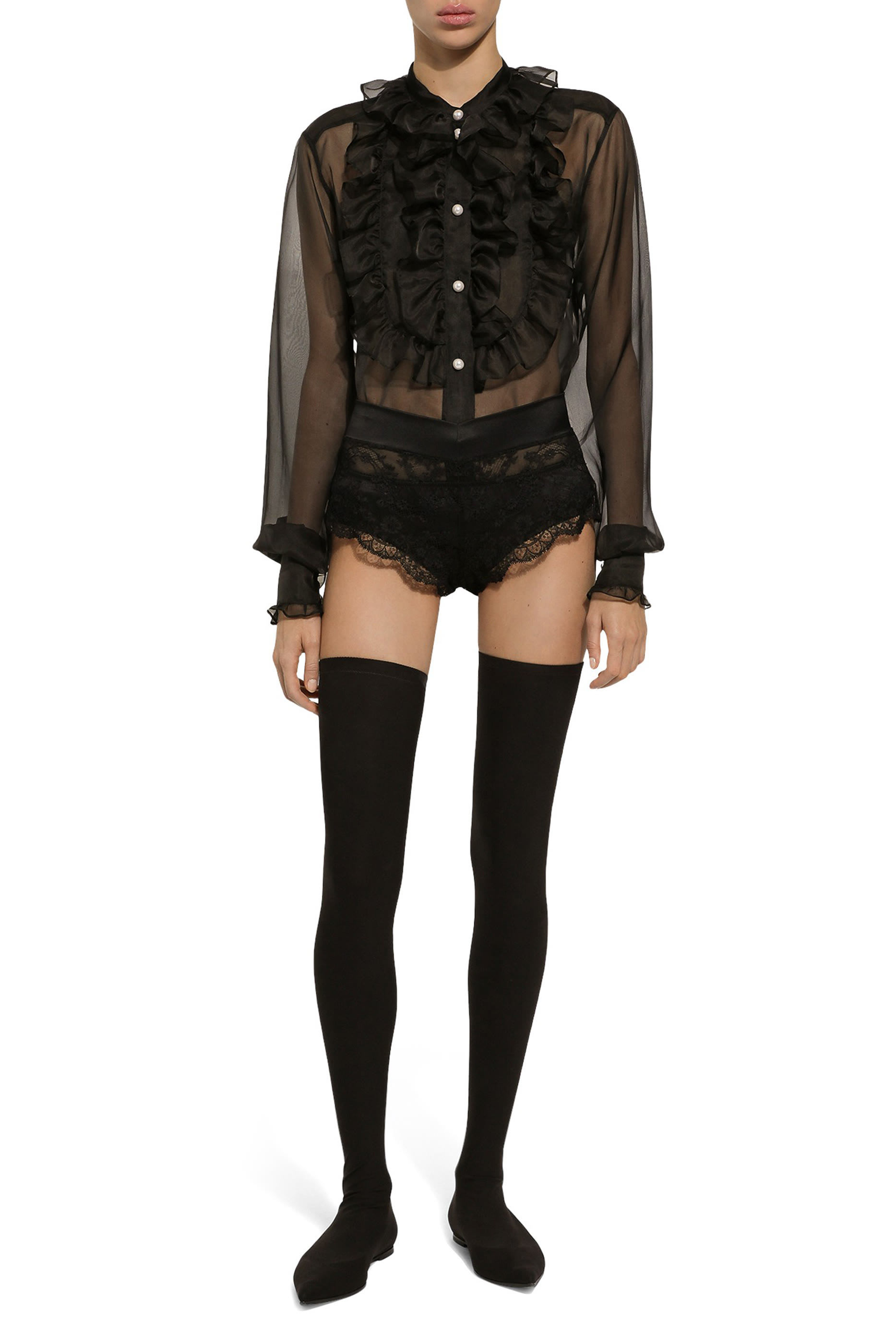 قميص بكشكش أورجانزا