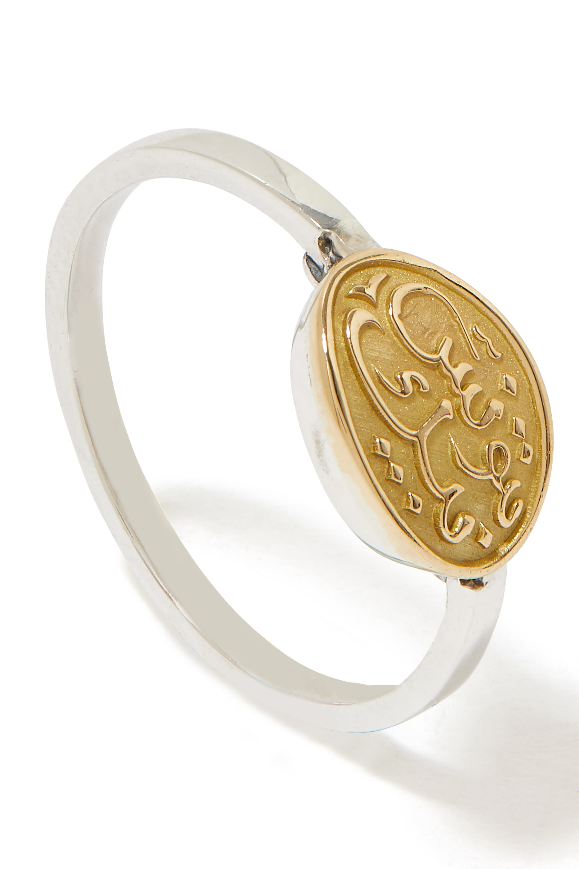 خاتم وردة، ذهب عيار 18 وفضة إسترلينية