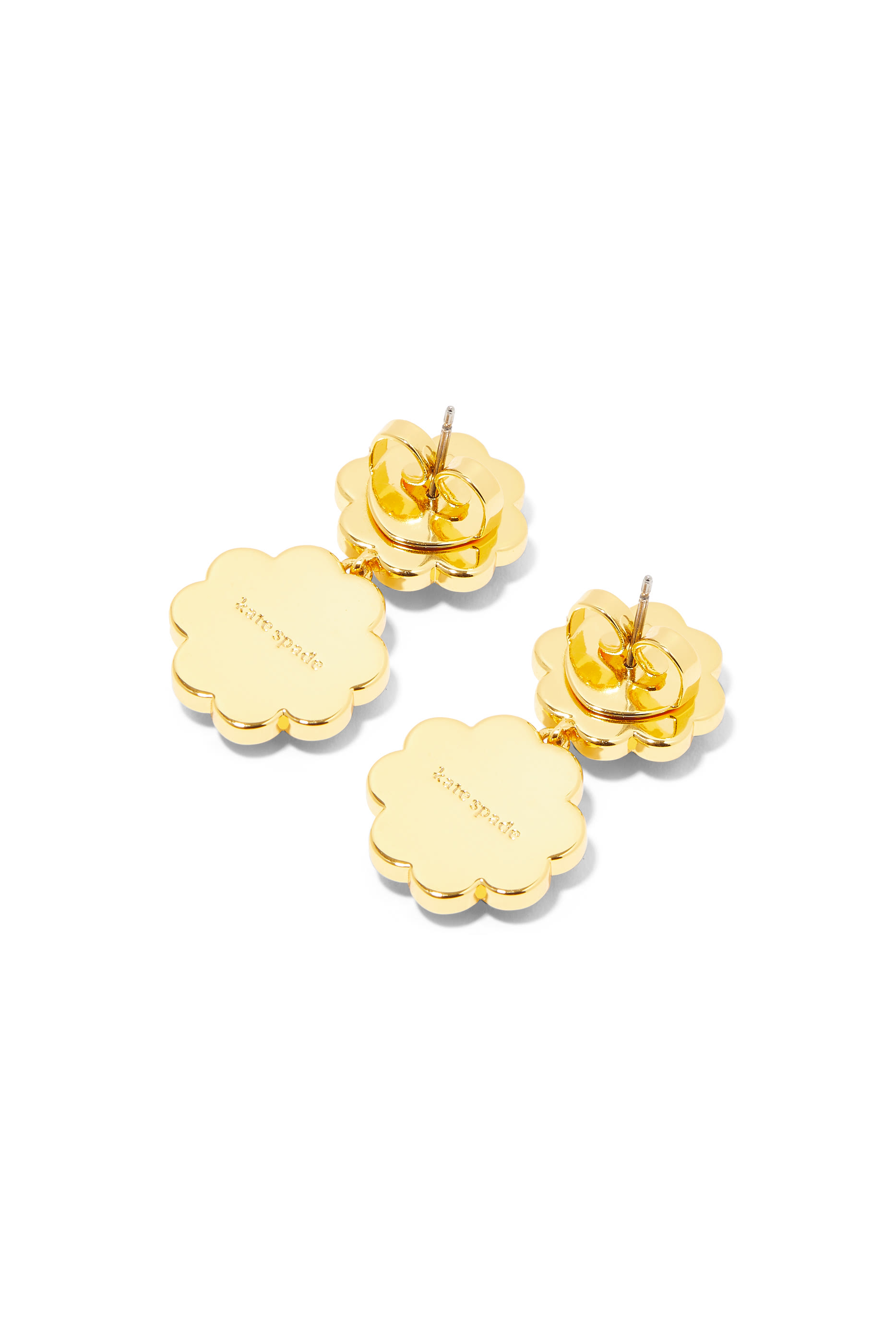 أقراط متدلية هيرتاج بلوم مرصعة بأحجار زركونيا مكعبة وعرق لؤلؤ معدن مطلي