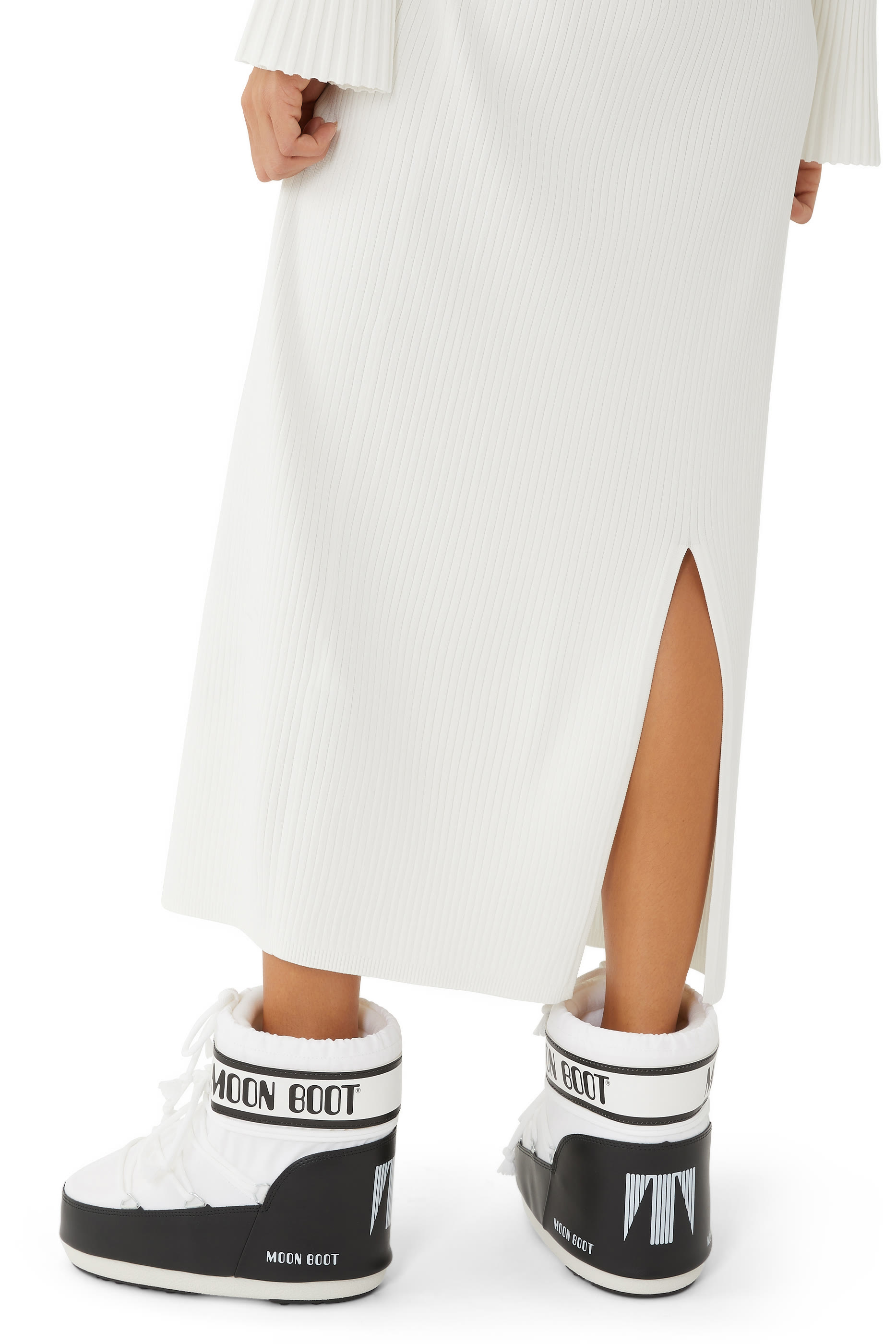 حذاء بوت بطول الكاحل بشعار الماركة نايلون