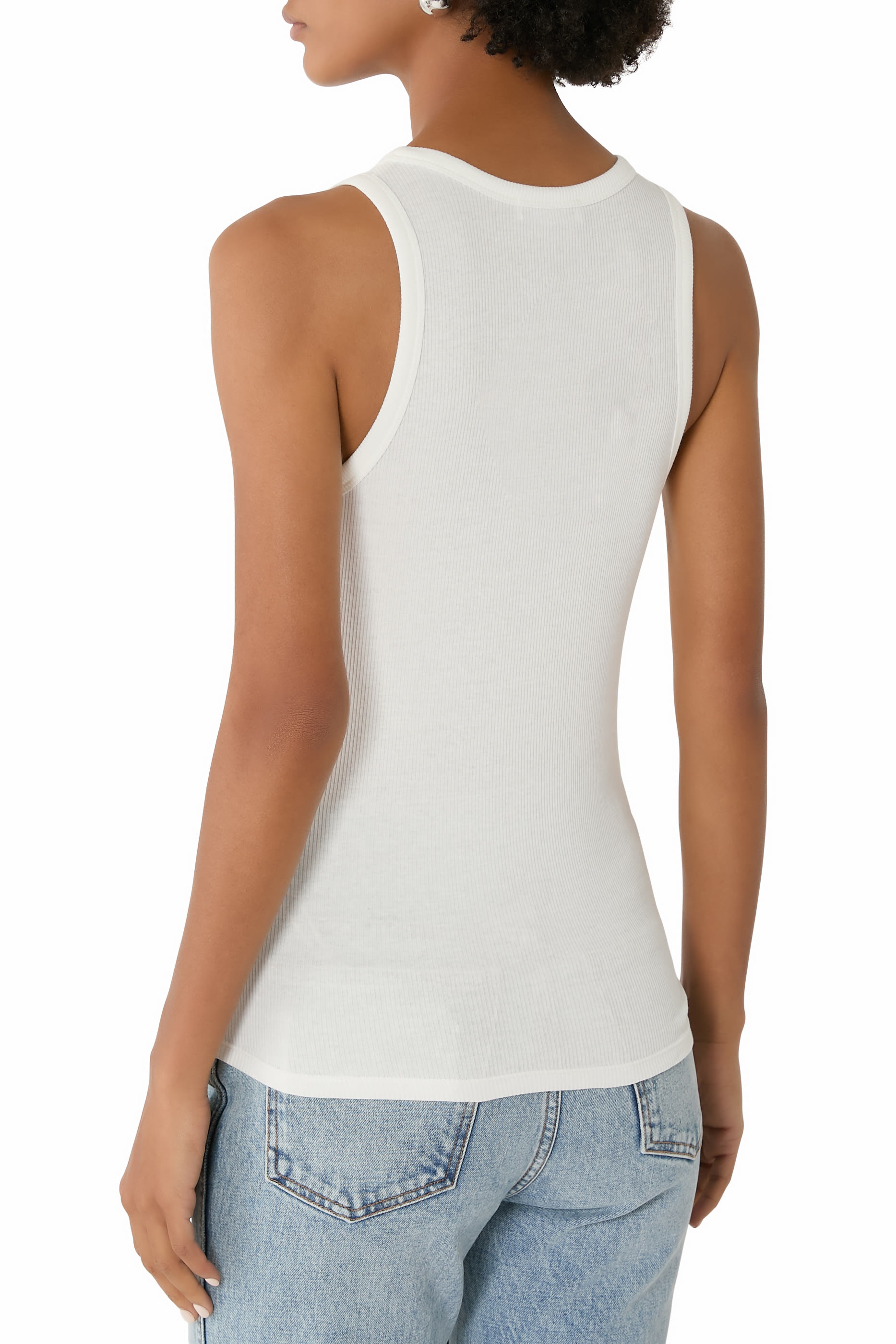 بلوزة بلا اكمام بتفاصيل بيرسينغ سيغنتشر