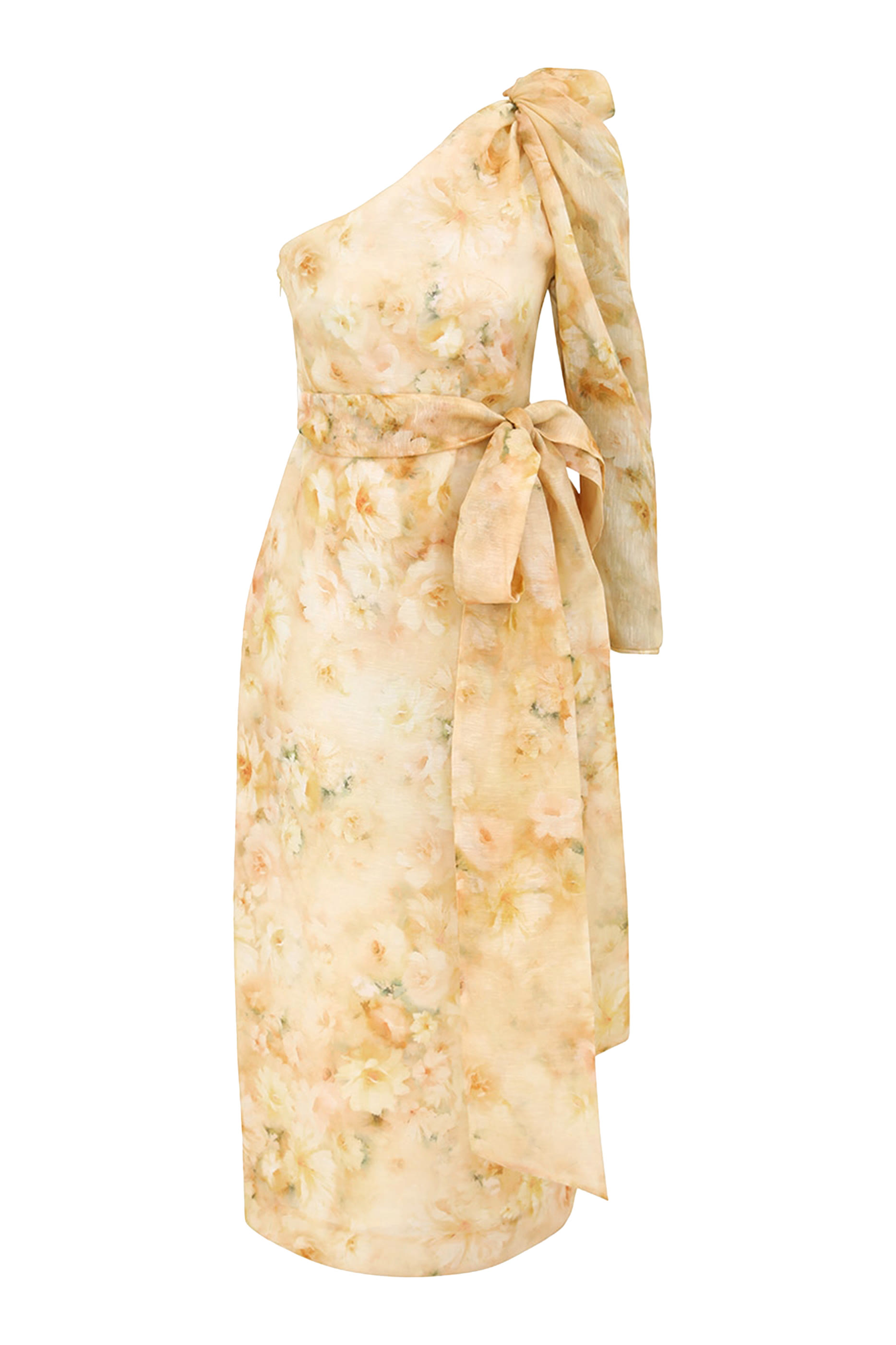 فستان كراش متوسط الطول بتصميم غير متماثل