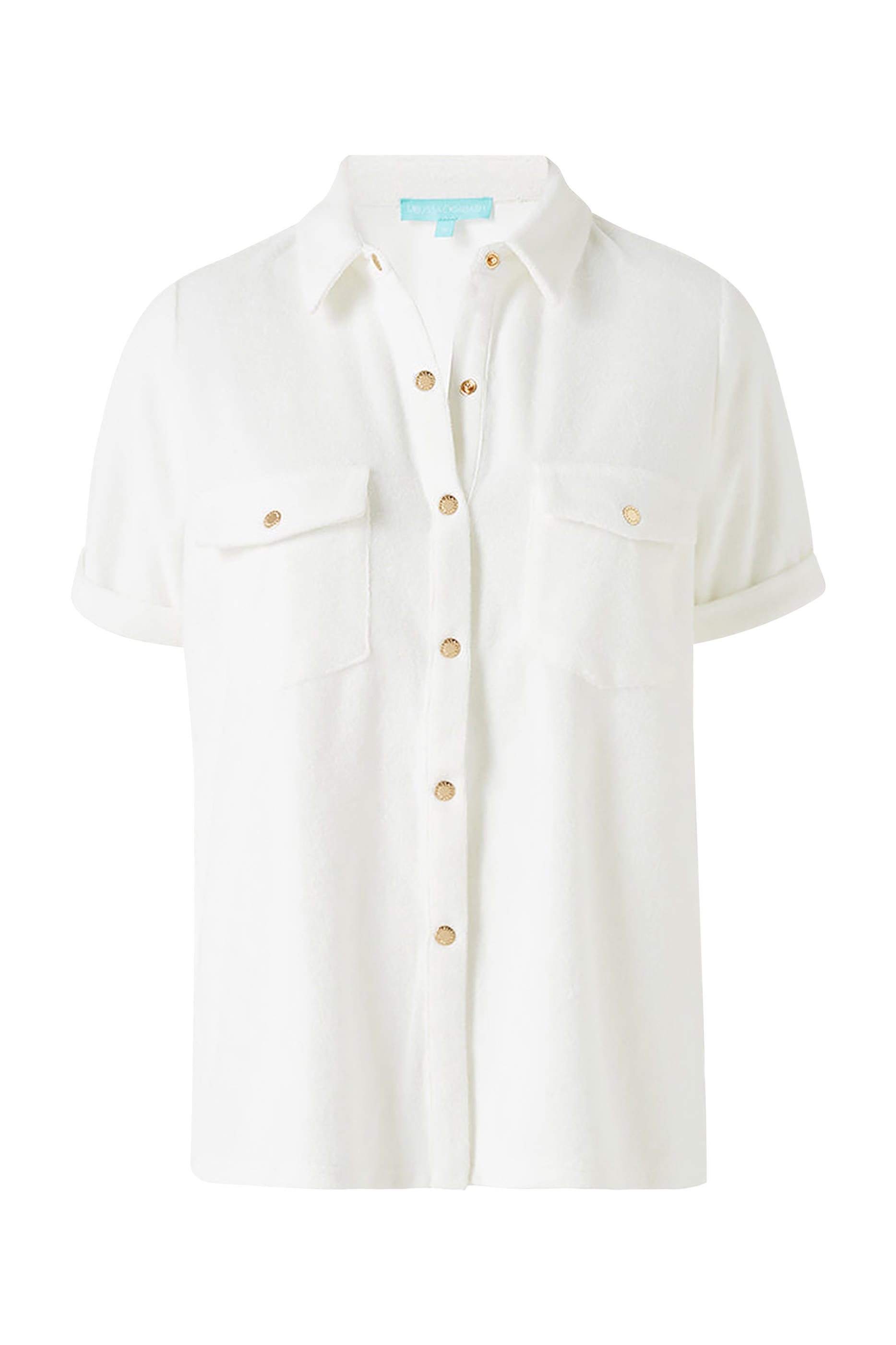 قميص توري بلون أبيض