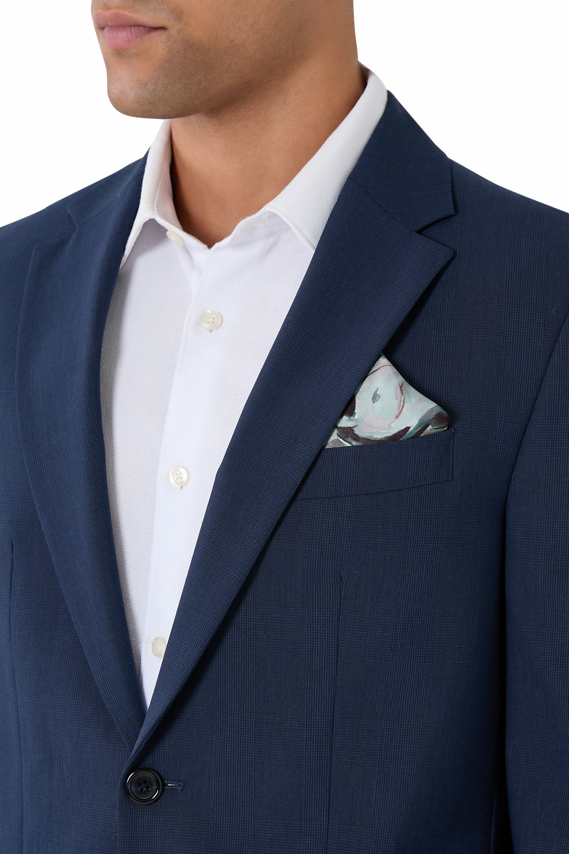 منديل جيب بنقشة حصان حرير