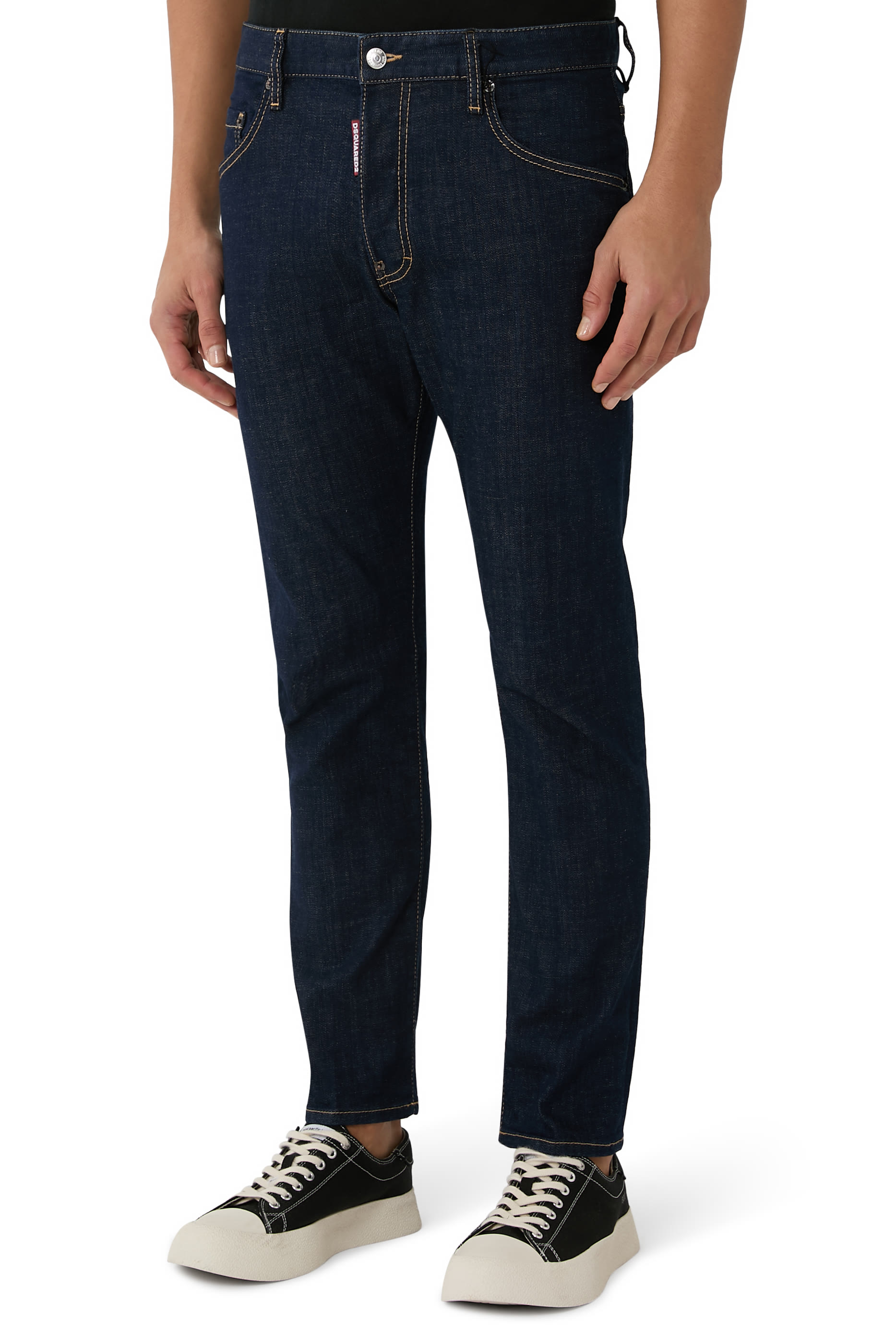 Dark Rinse Wash Skater Jeans