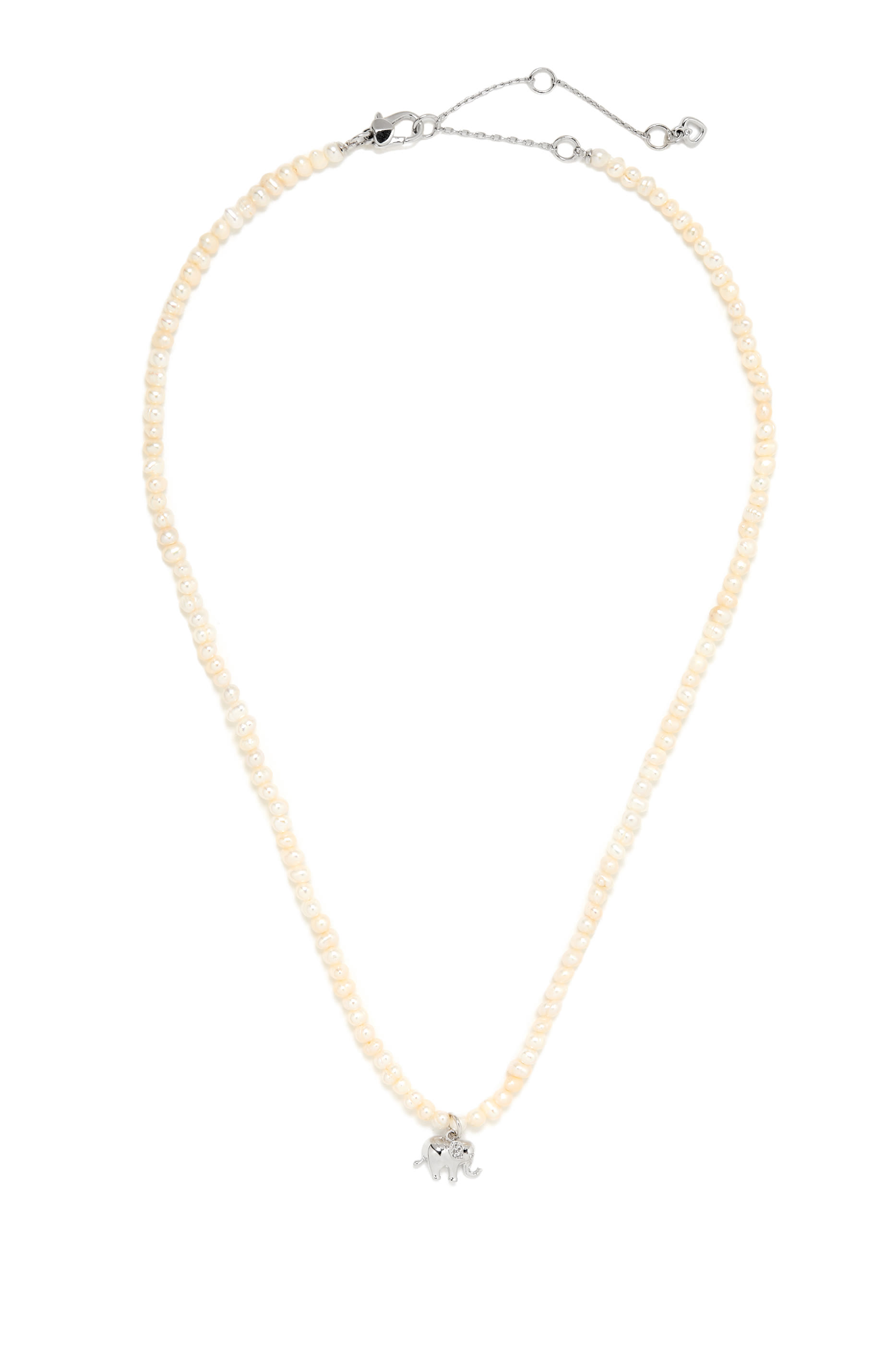 قلادة بريشس بدلاية بتصميم فيل، معدن ولؤلؤ