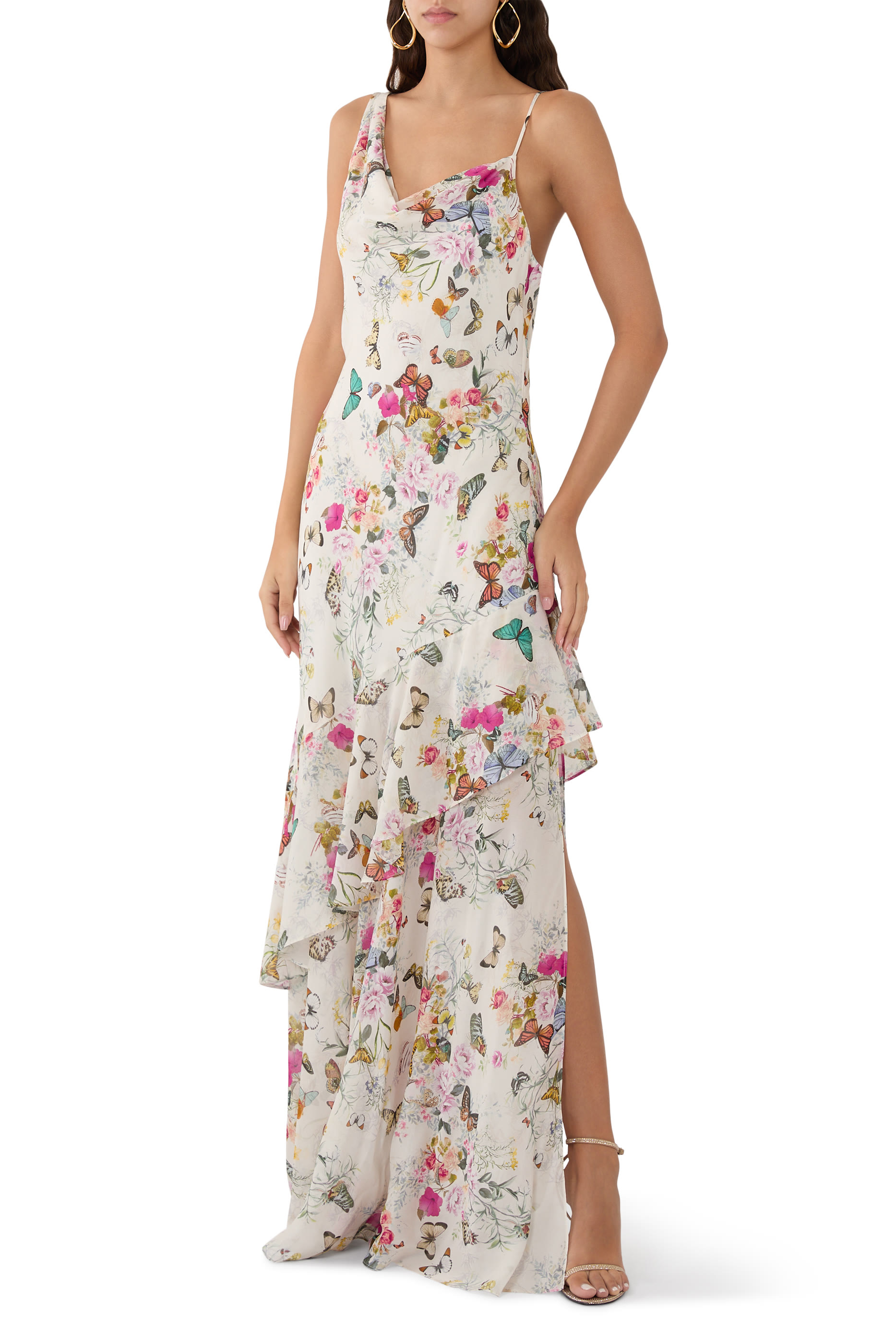 فستان سهرة فيولا بياقة مطوية