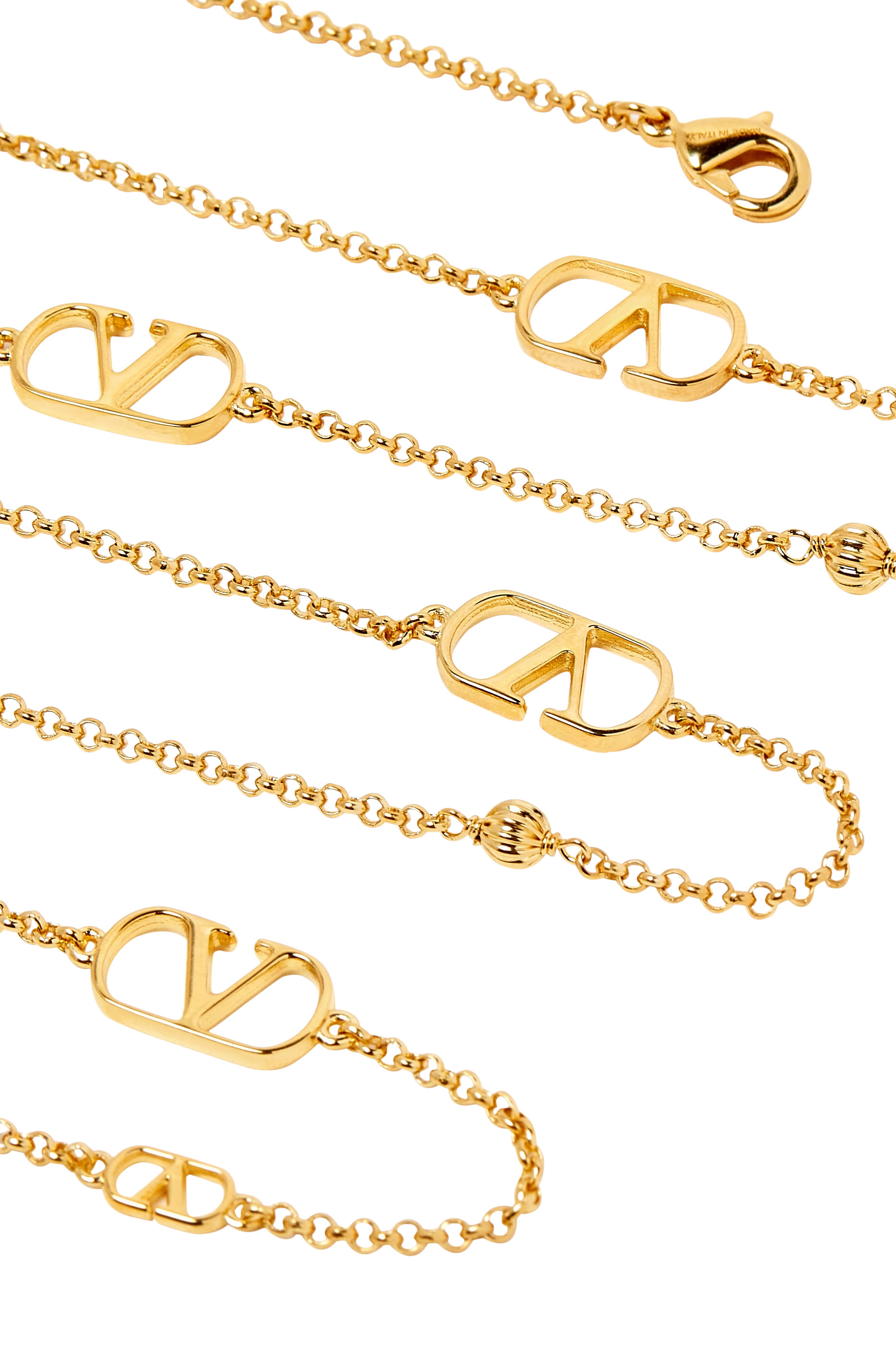 قلادة بحلي بتصميم شعار الماركة معدن