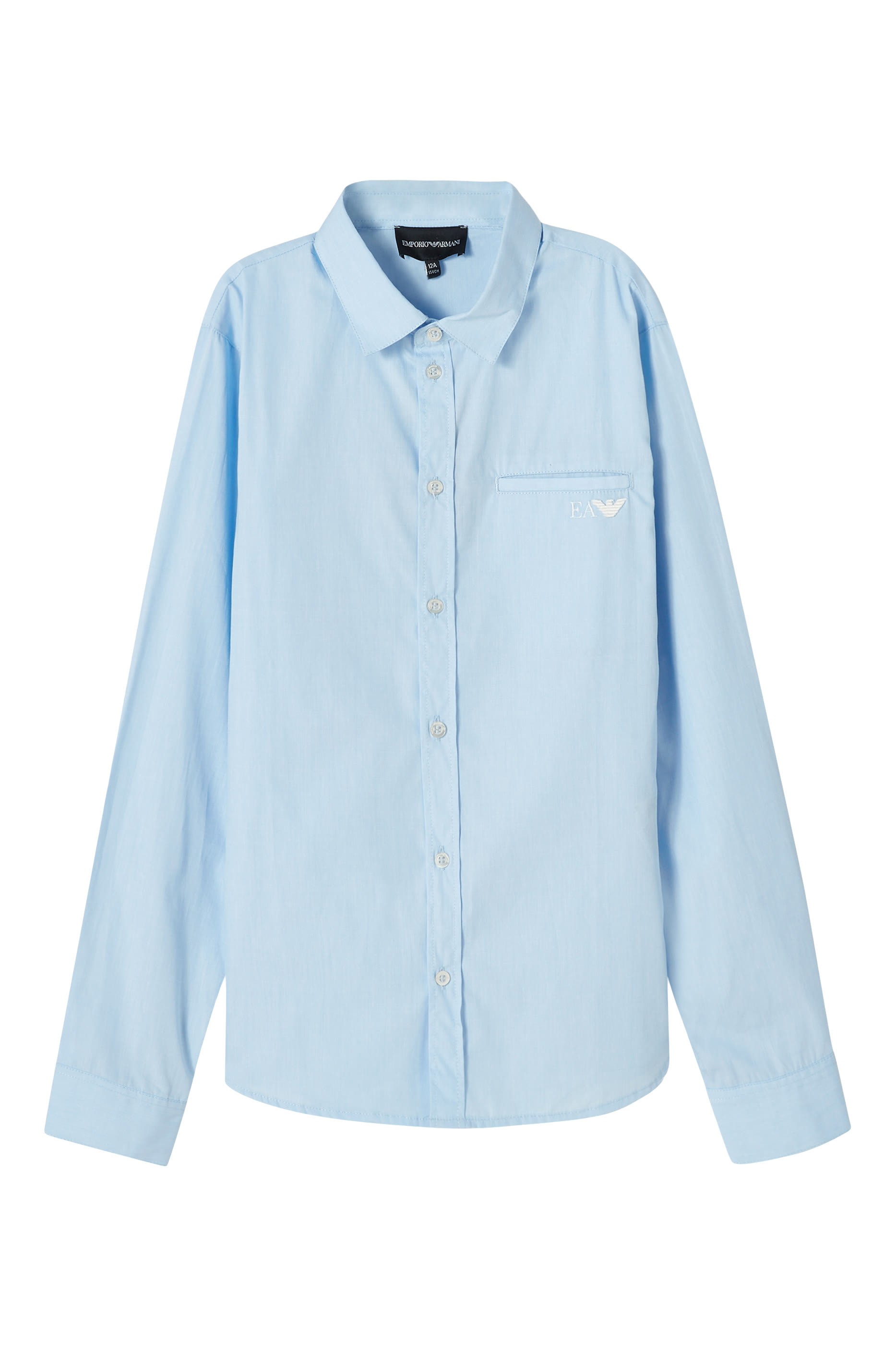 قميص مطرز بشعار الماركة قطن للأطفال