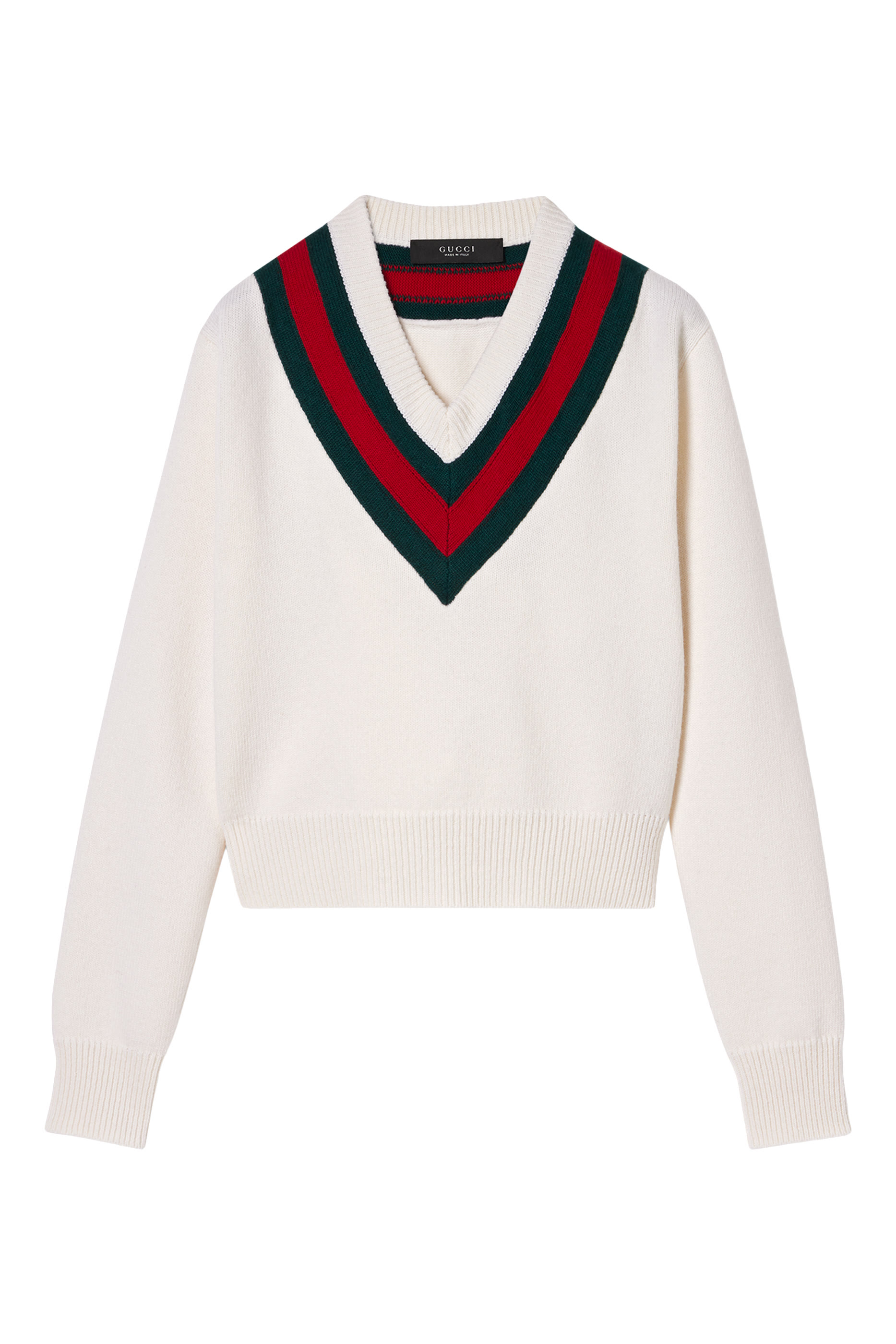 كنزة بشريط ويب صوف فاخر منسوج