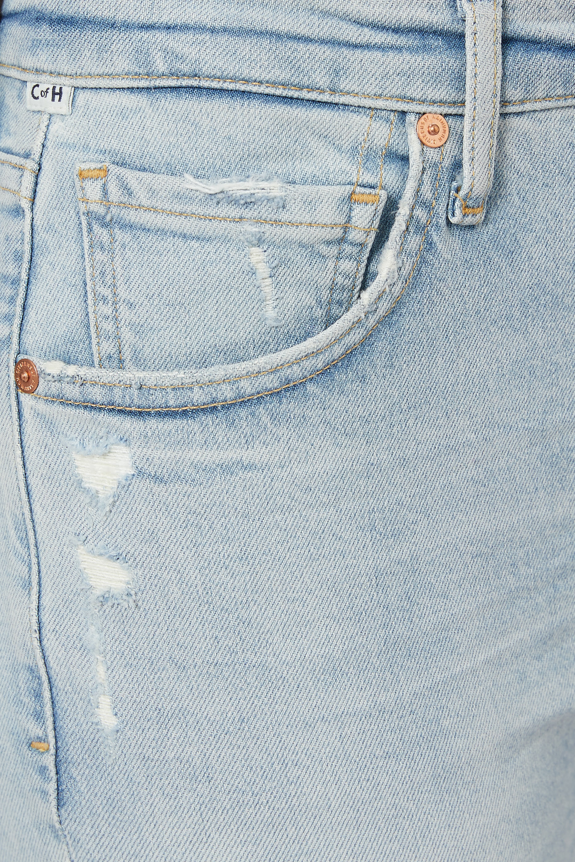 بنطال جينز جولين بقصة ساق مستقيمة بخصر مرتفع