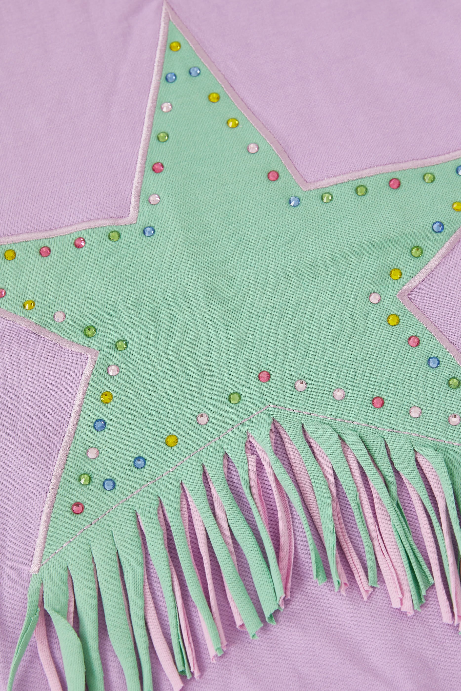 فستان بنمط تيشيرت برقعة نجمة للأطفال