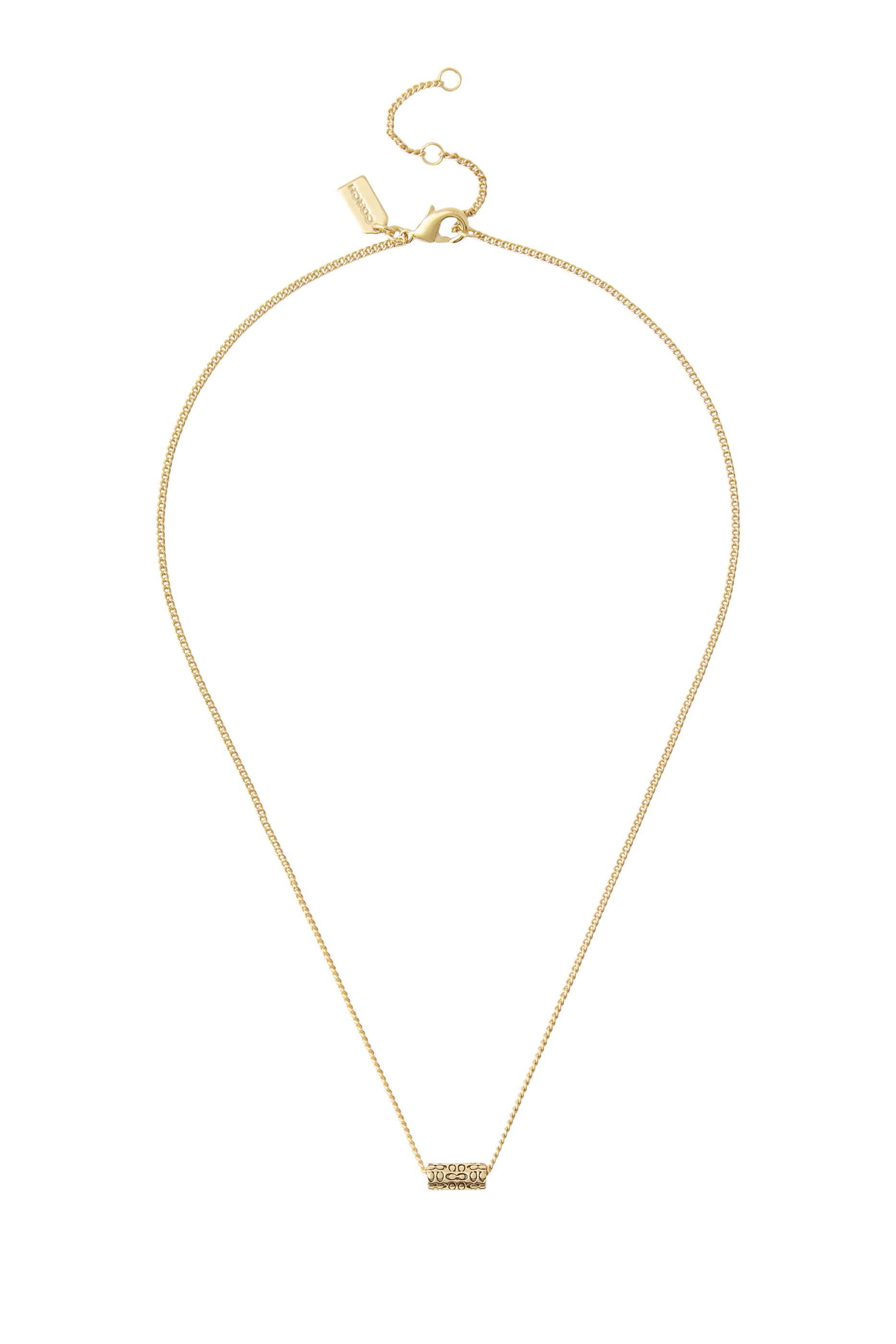 قلادة بحلية قصيرة بتصميم أنبوب مبطن