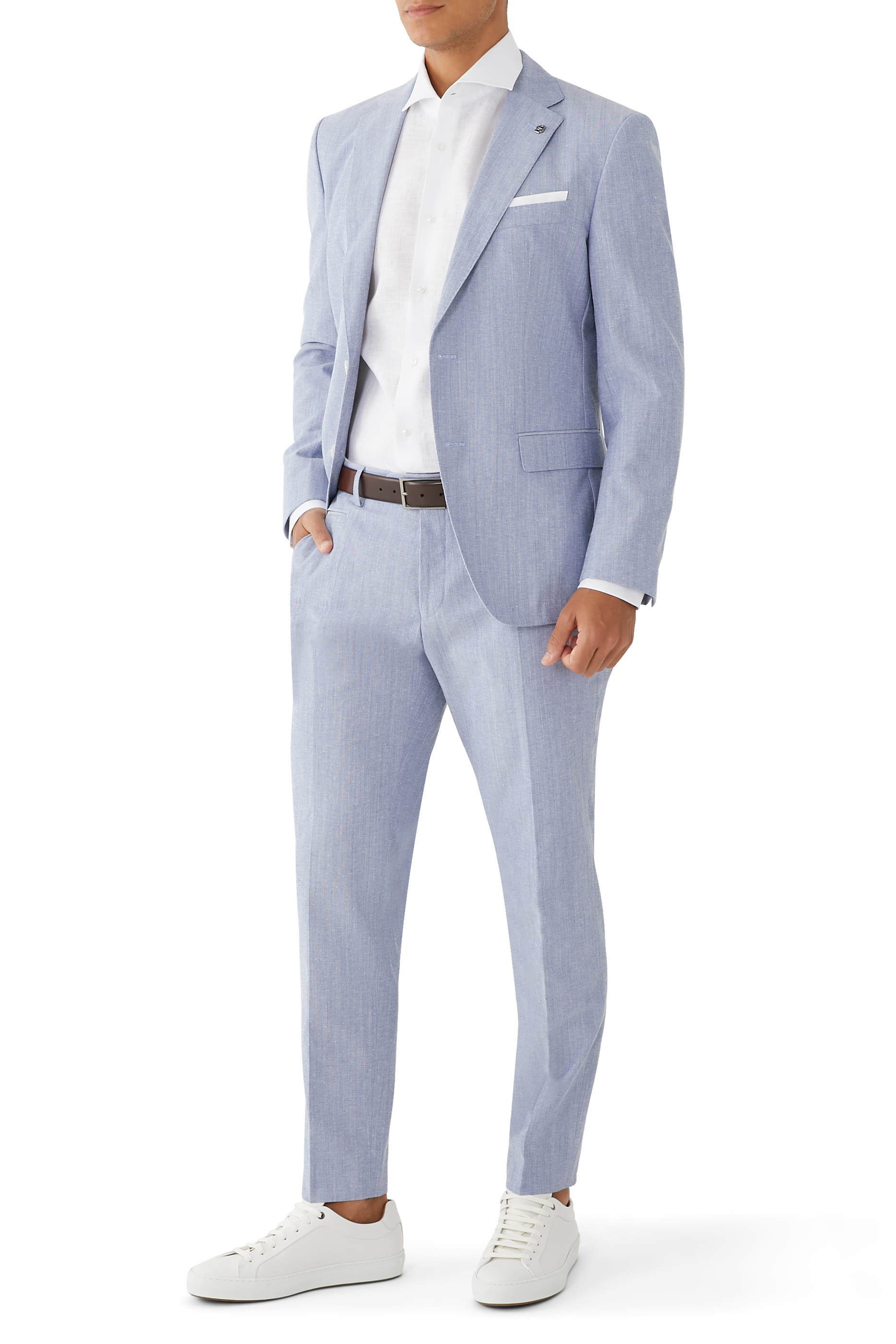 قميص بقصة ضيقة قطن مطاطي