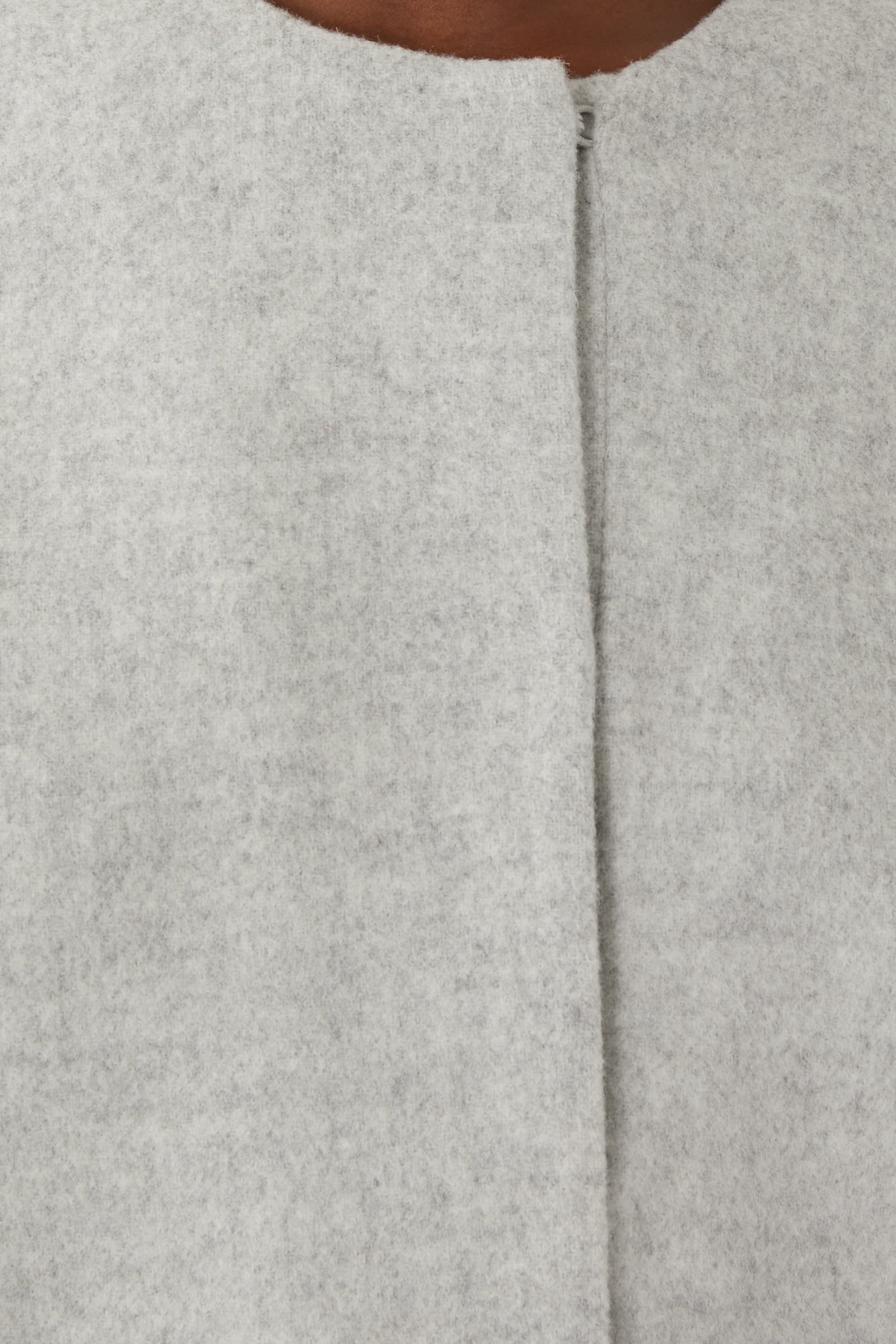 جاكيت بلا ياقة مزيج صوف ايطالي