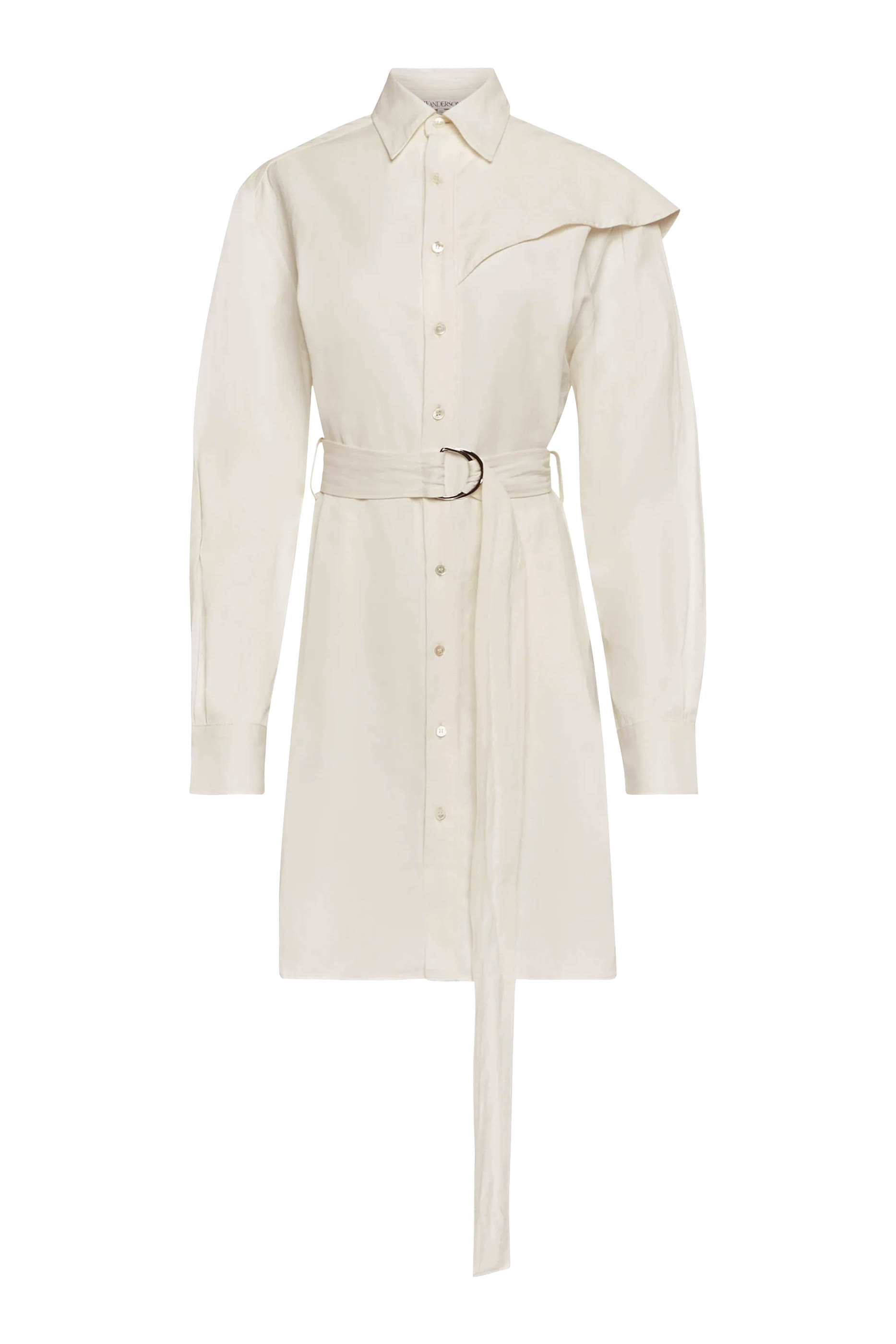 فستان بتصميم قميص وأكتاف كاب