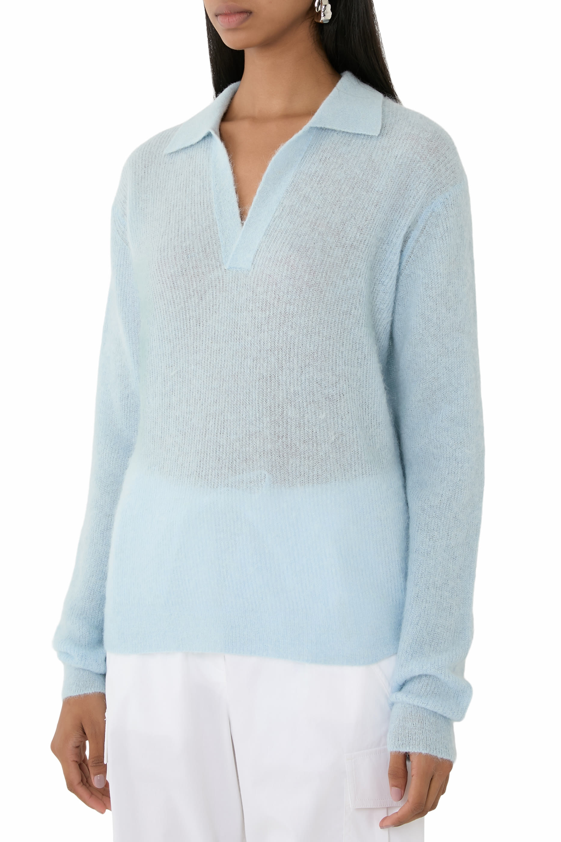 سترة سكيبر نسيج صغير ألبكة سوري شفاف