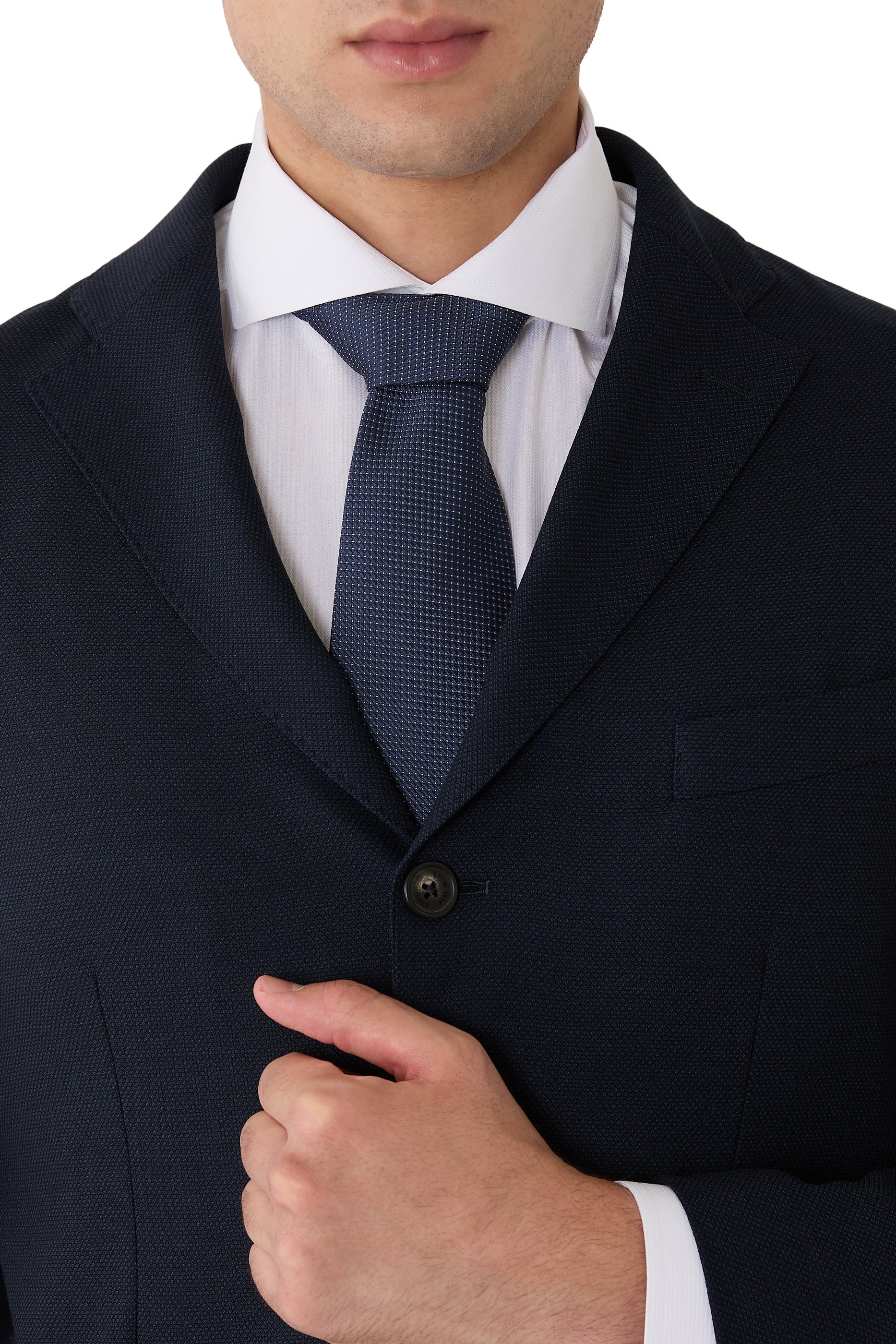 Pin-Dot Woven Silk Tie