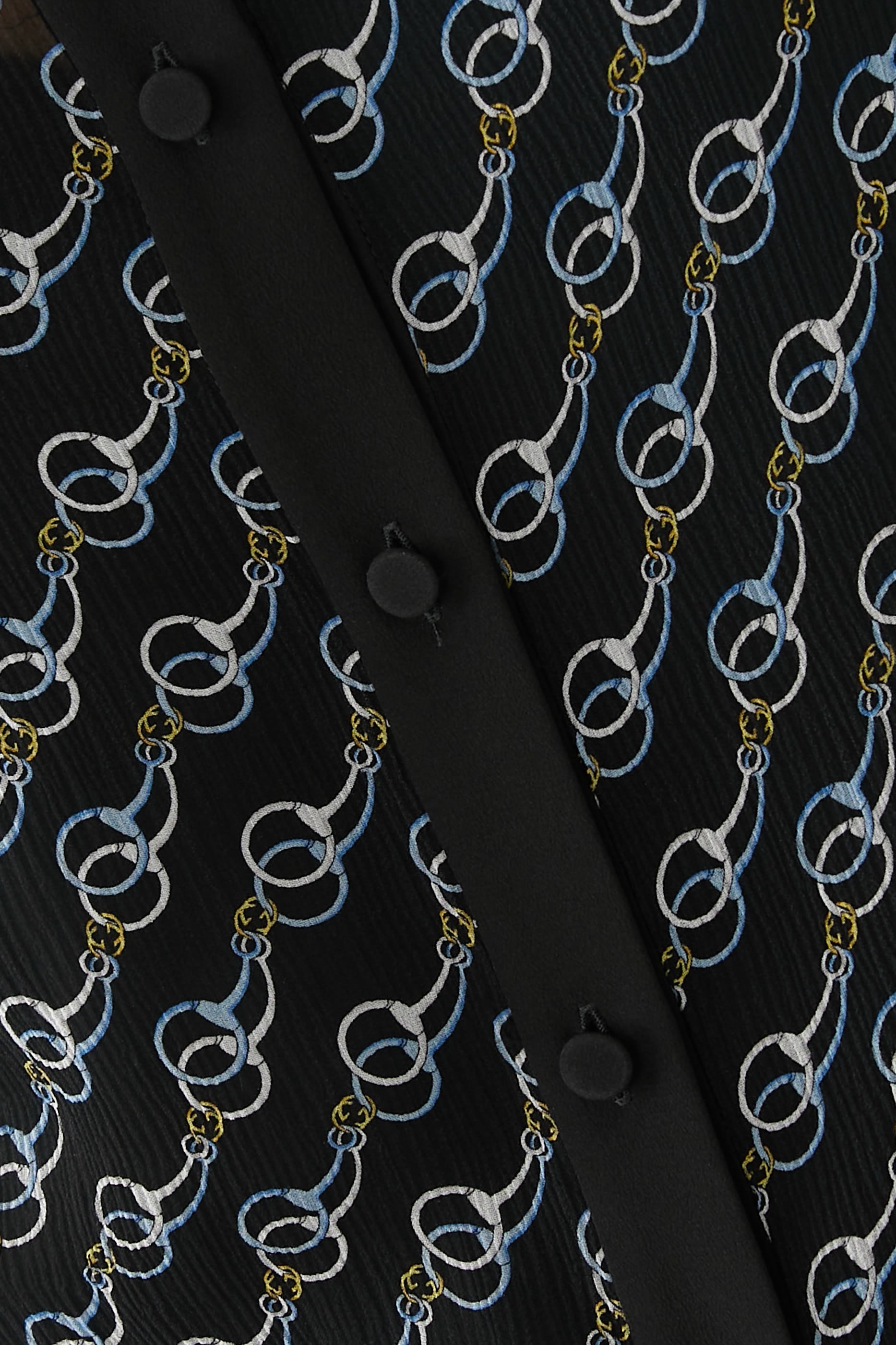 قميص كريبون بطبعات حرير