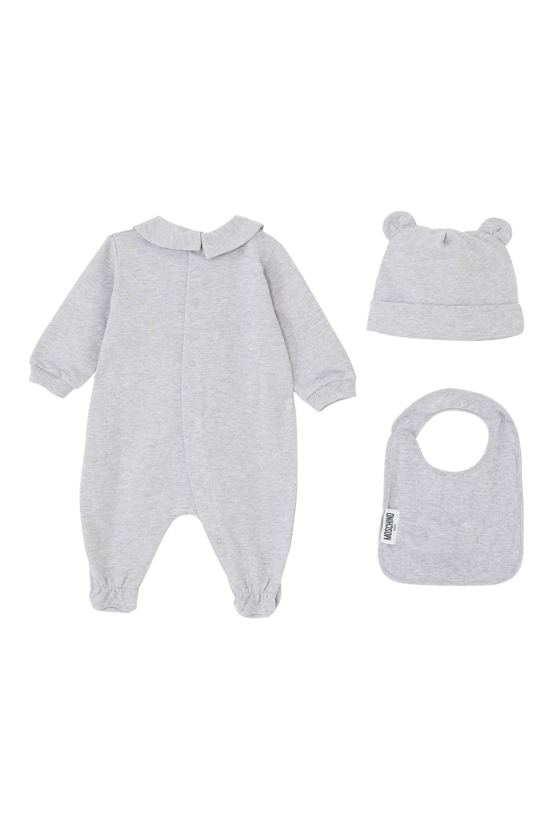 طقم بدلة قطن للأطفال بطبعة دب، 3 قطع