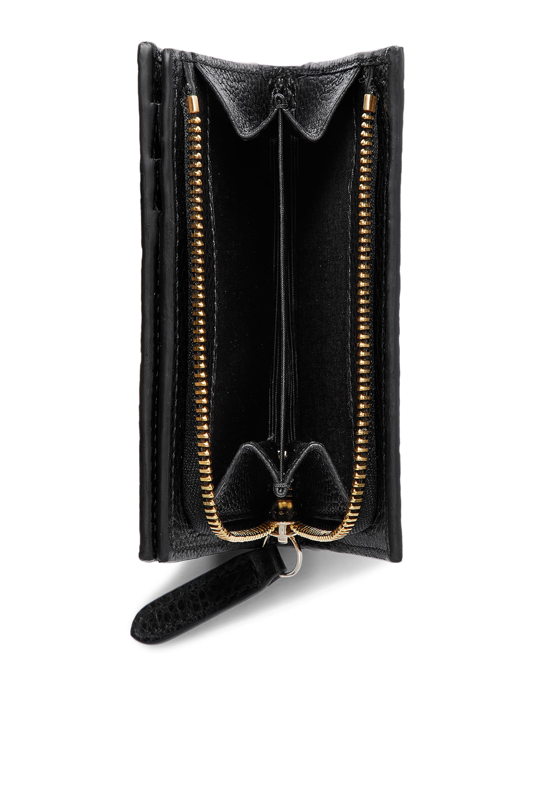 محفظة متوسطة بنقشة بشعار حرفي الماركة