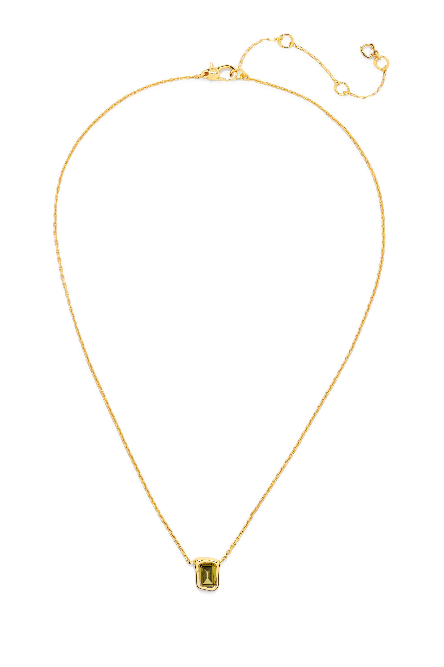 قلادة مولدن بدلاية بحجر زجاجي