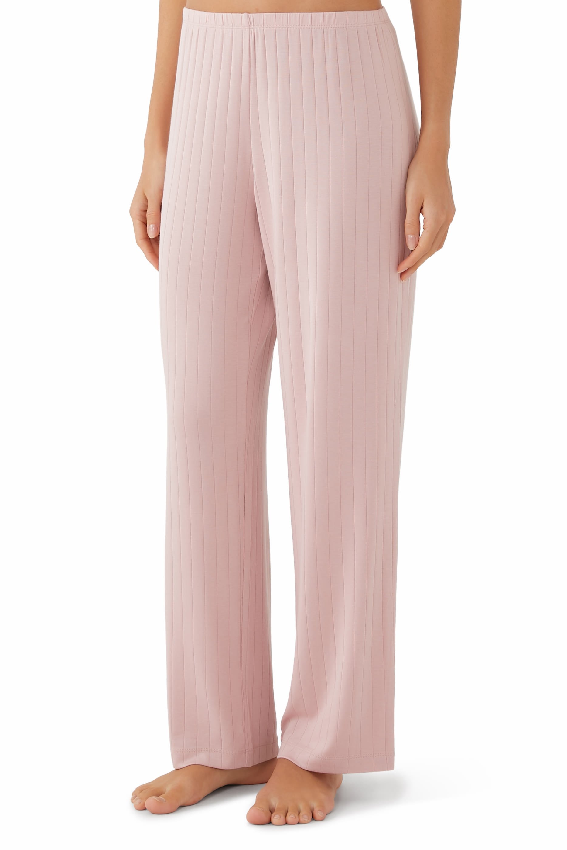 طقم بيجامة جيزيل بقصة طويلة تينسيل مودال مضلع