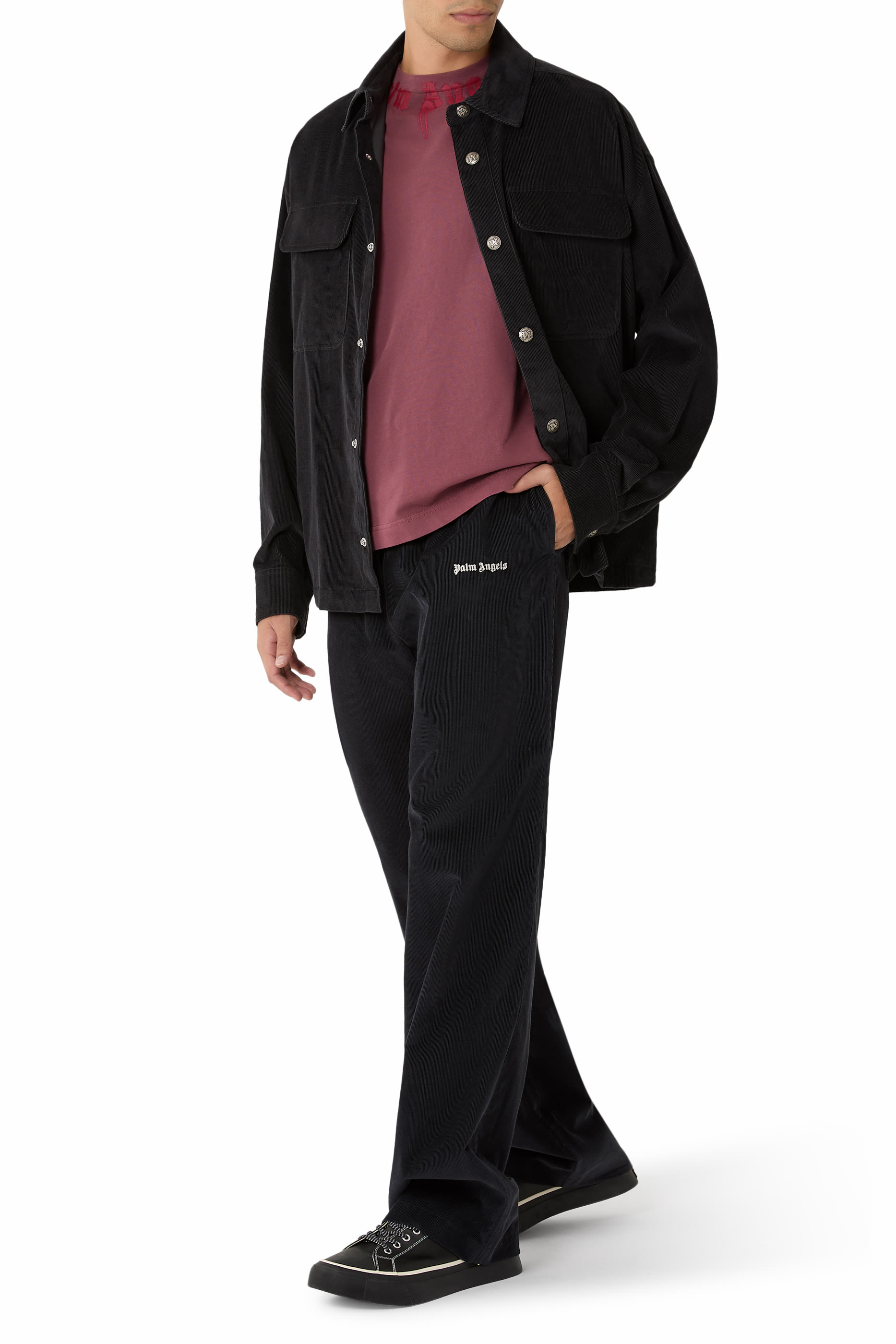 بنطال رياضي مطرز بشعار الماركة كلاسيكي