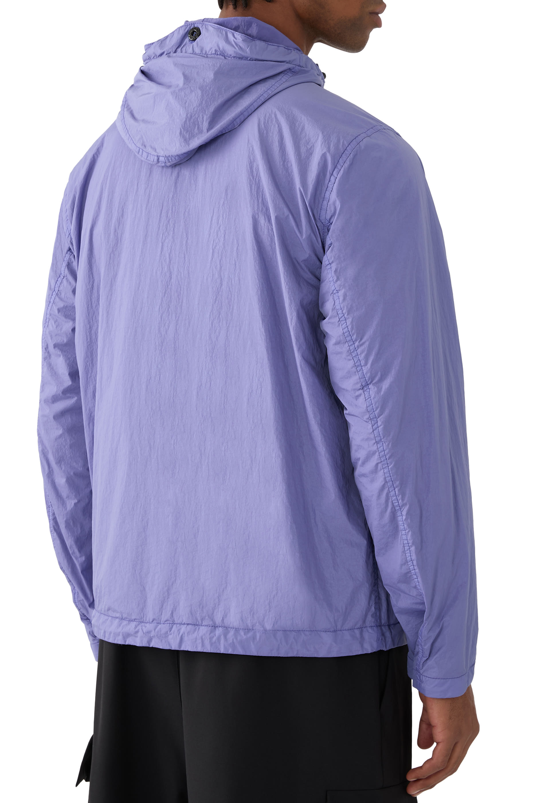 جاكيت بغطاء للرأس قماش مقاوم للماء والرياح