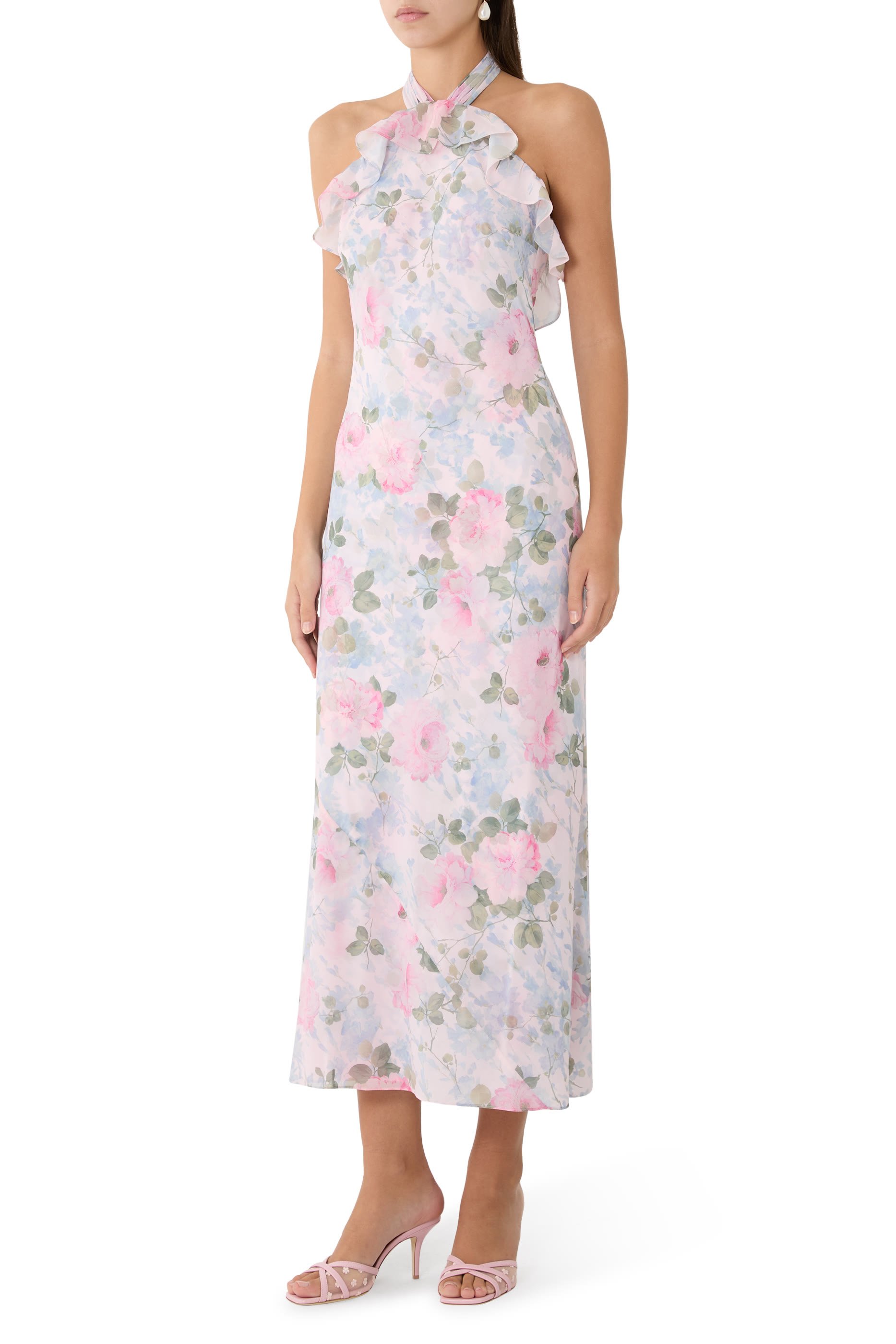 Camille&rsquo;s Garden Chiffon Ankle Gown 