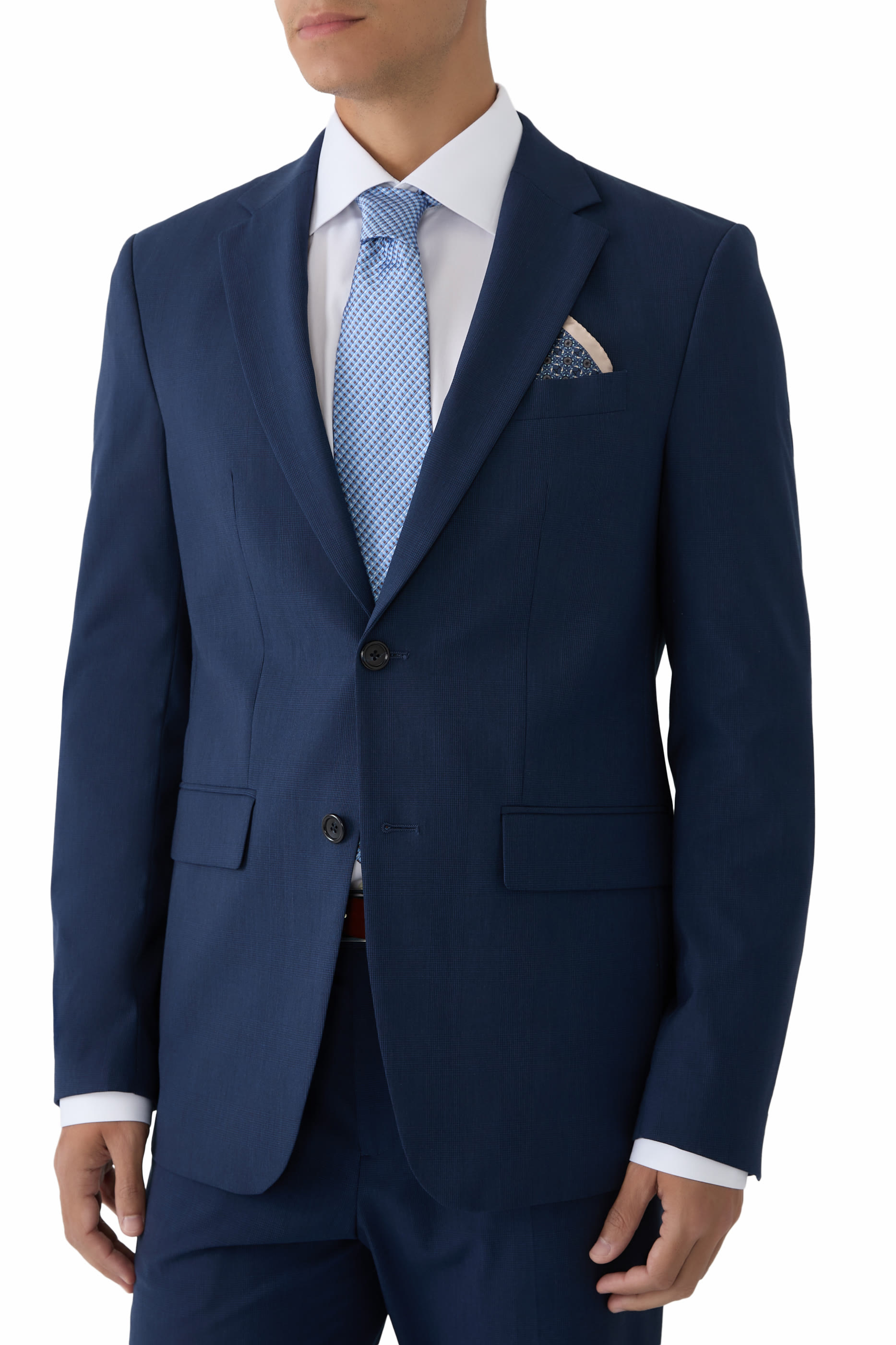 منديل جيب بنقشة هندسية حرير