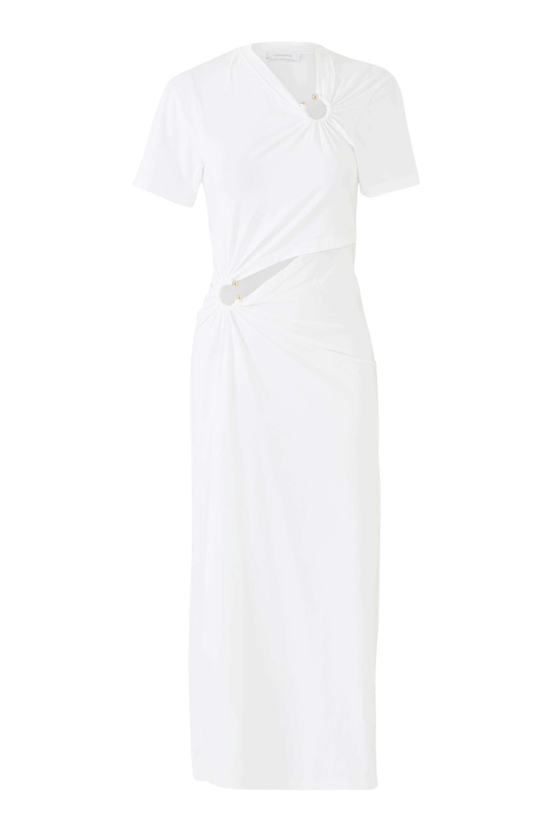 فستان طويل بثقوب قطن جيرسيه