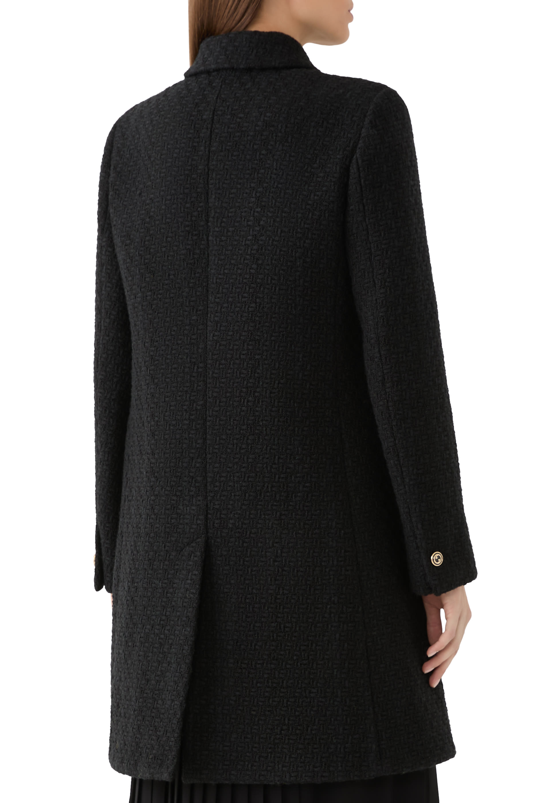 جاكيت تويد بنقشة مربعات