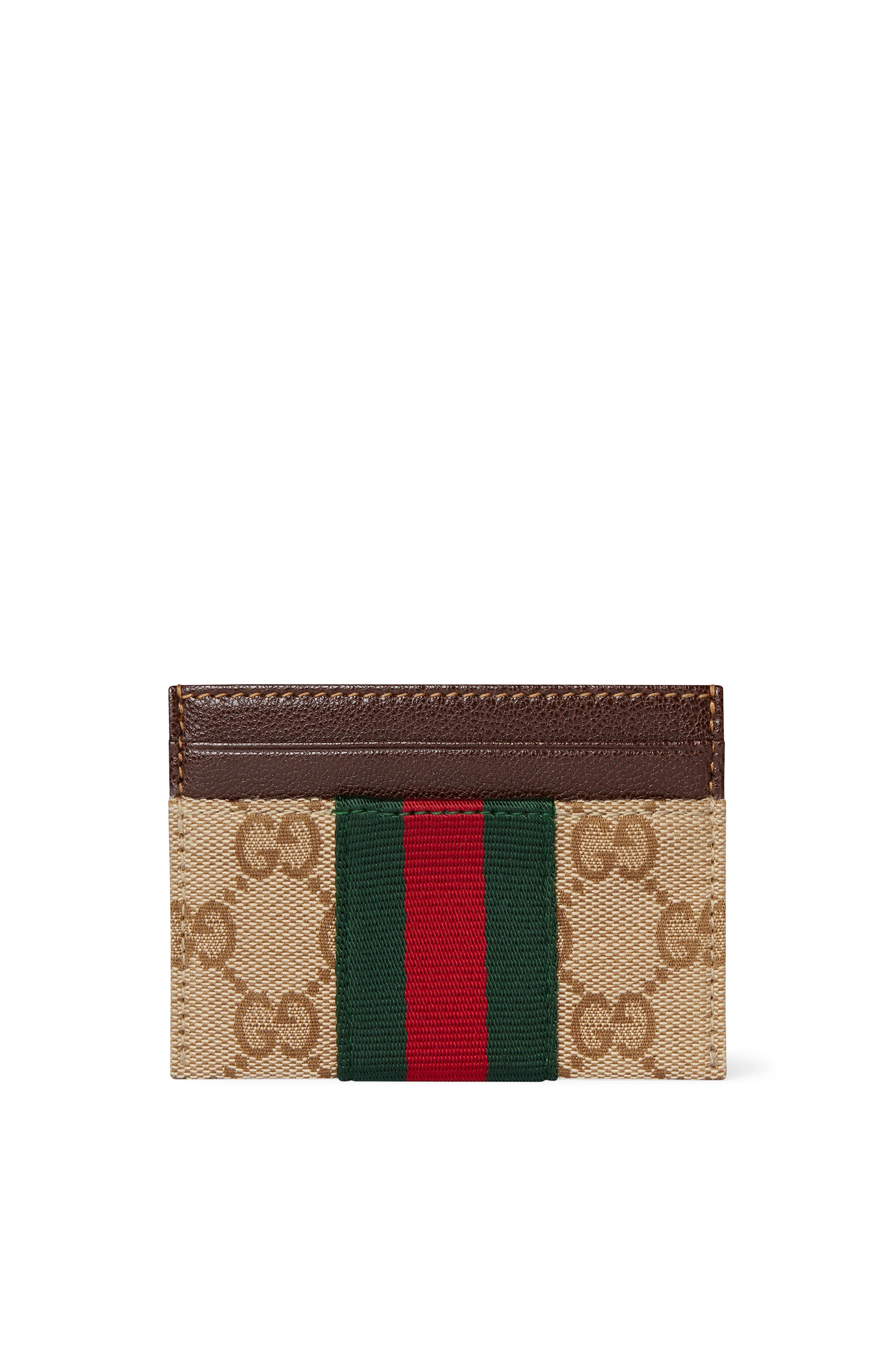 حافظة بطاقات بشعار الماركة وشريط ويب