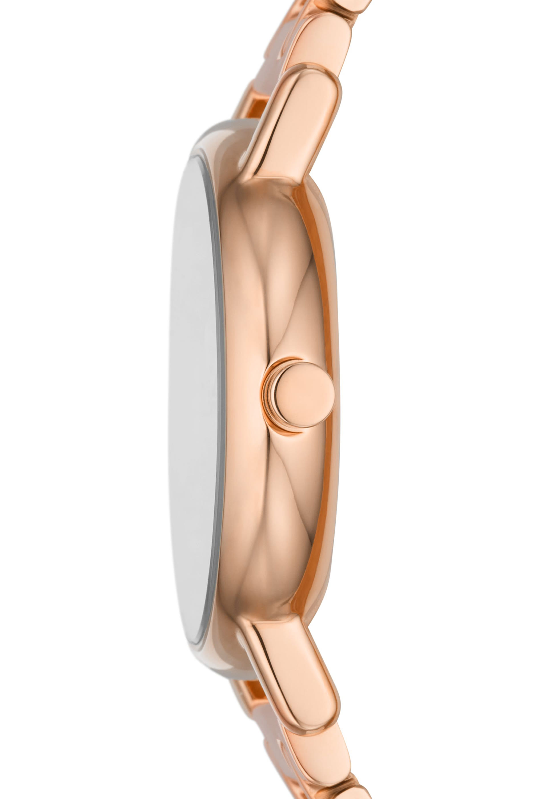 ساعة ليل بشعار الماركة وعقربان وسوار ستانلس ستيل