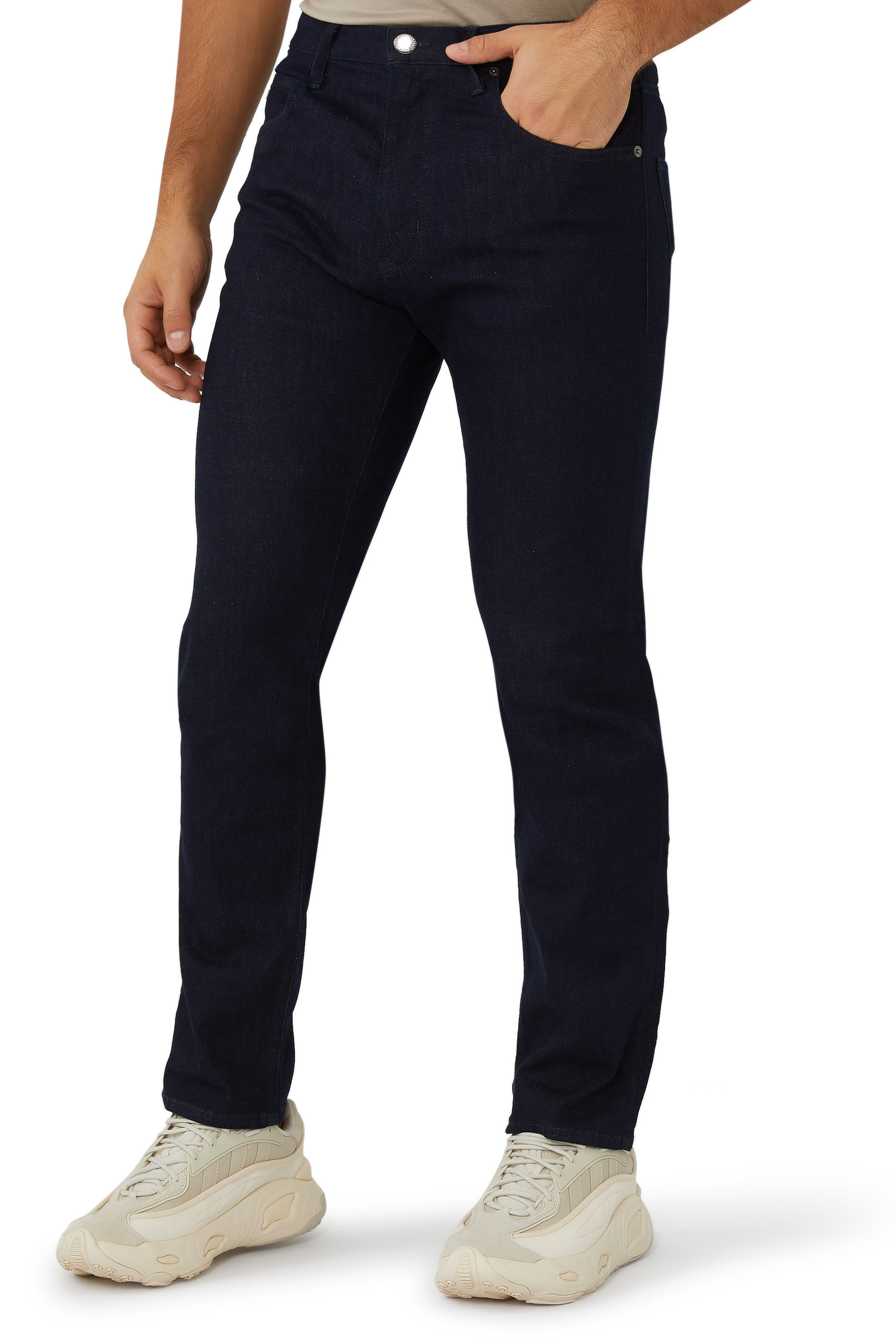 بنطال جينز بقصة ساق مستقيمة قطن دنيم