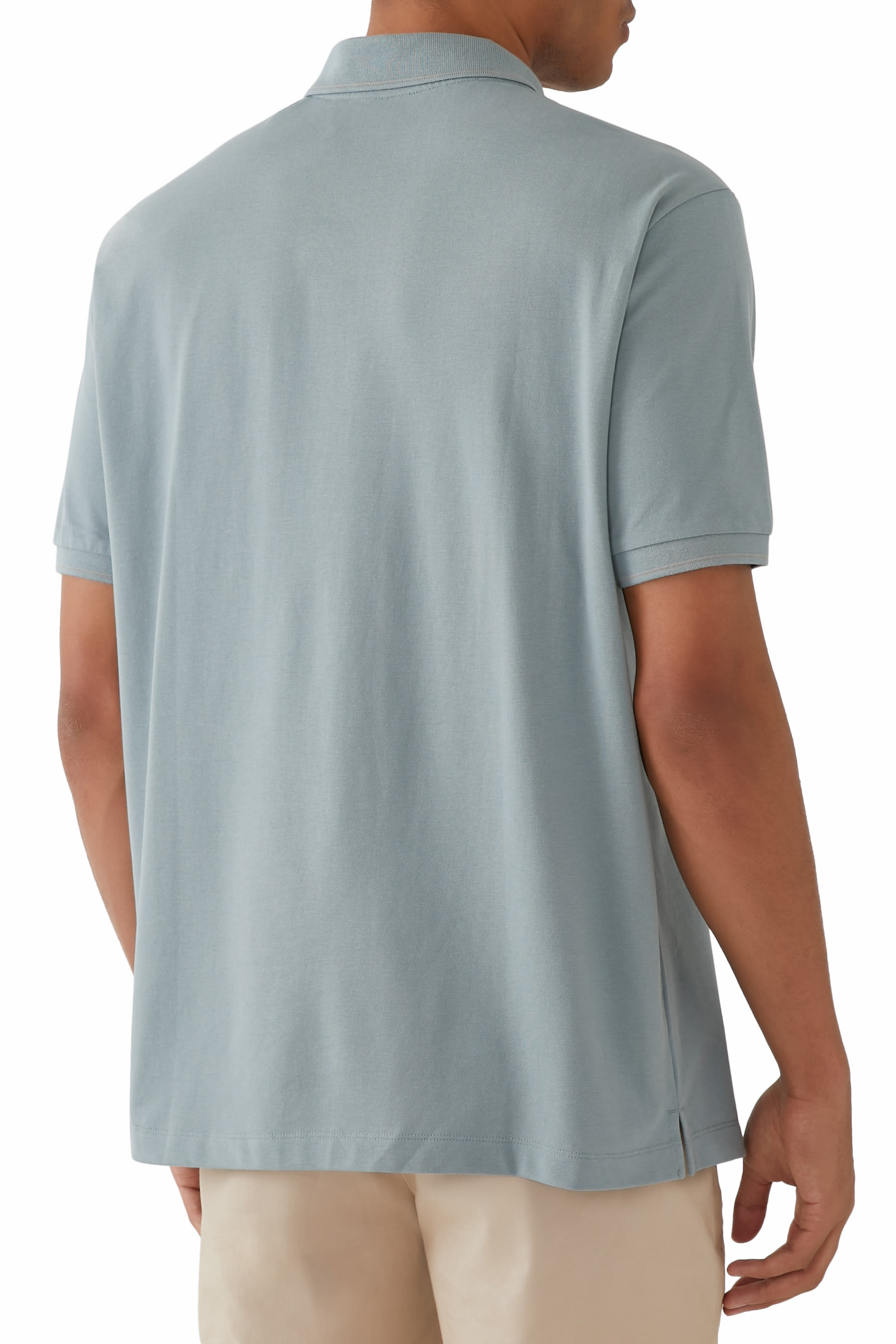 قميص بولو بقصة عادية قطن مطاطي