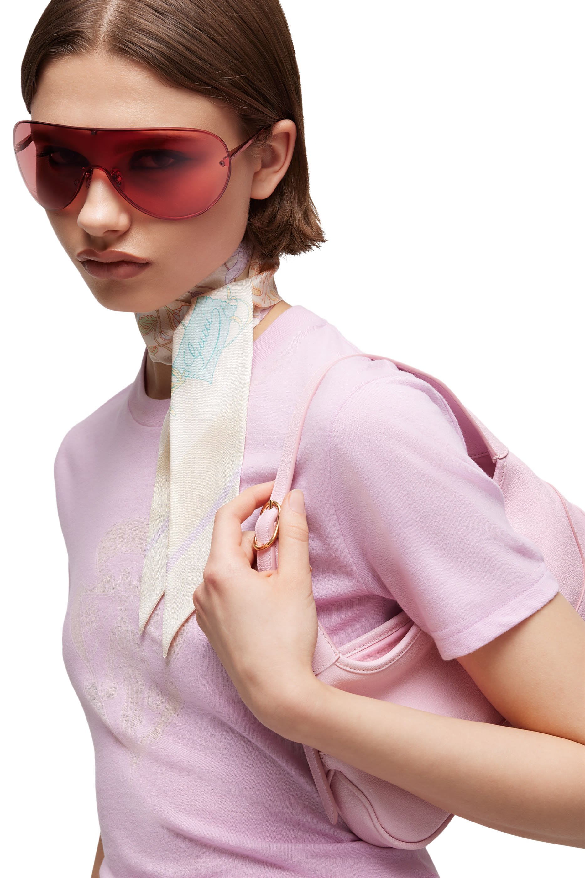 وشاح مزين بطبعات حرير 