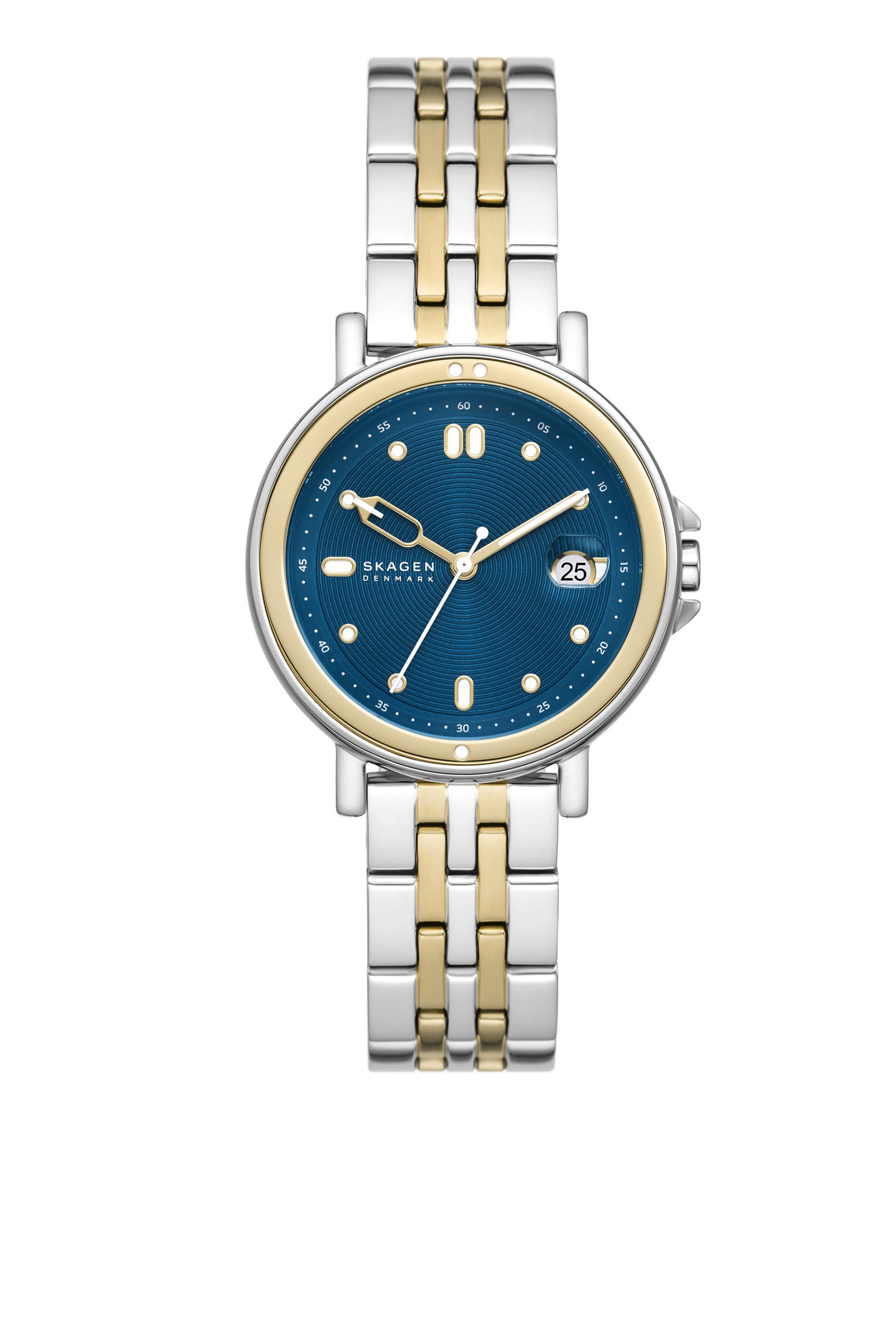 ساعة ليل رياضية بشعار الماركة مع ثلاث عقارب وسوار ستانلس ستيل