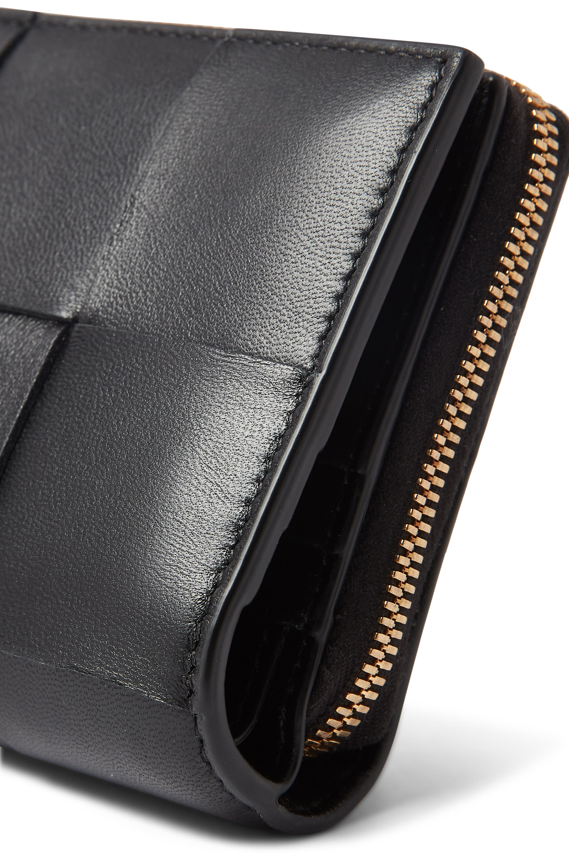 محفظة كاسيت صغيرة بتصميم ثنائي الطي بسحاب