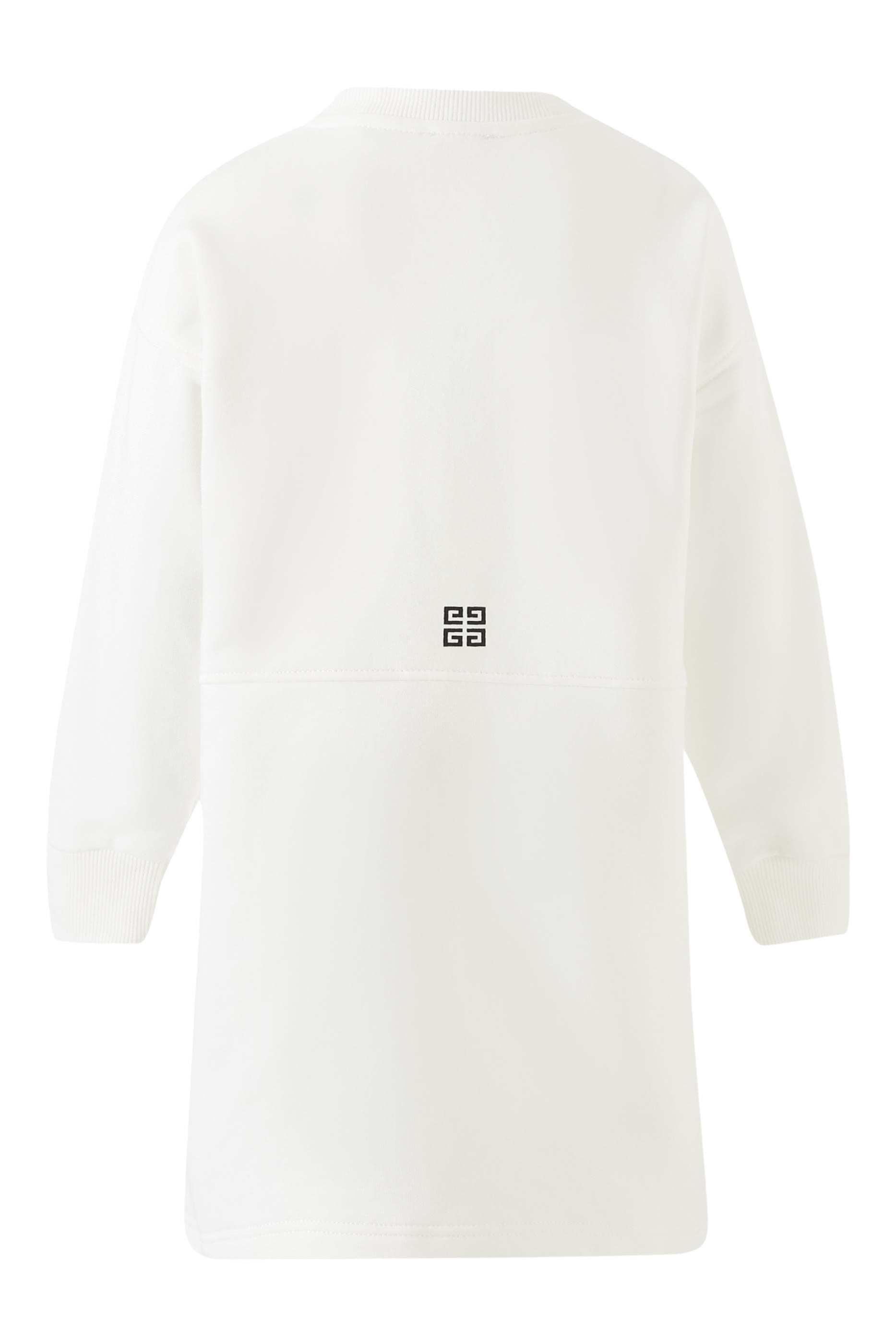 فستان بجيوب كنغر بشعار الماركة للأطفال