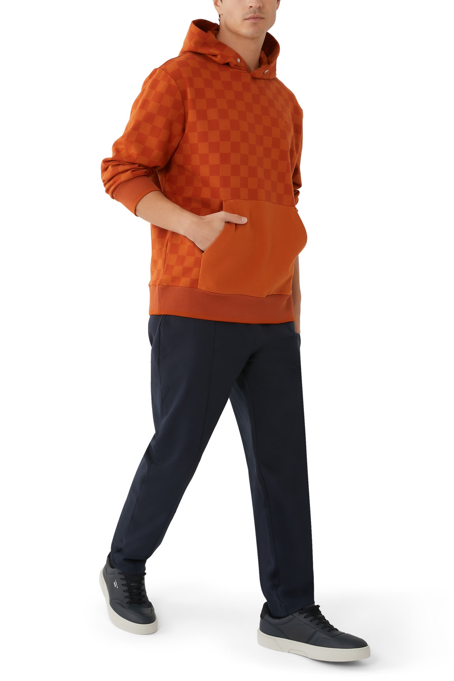 هودي بورش بنقشة مربعات