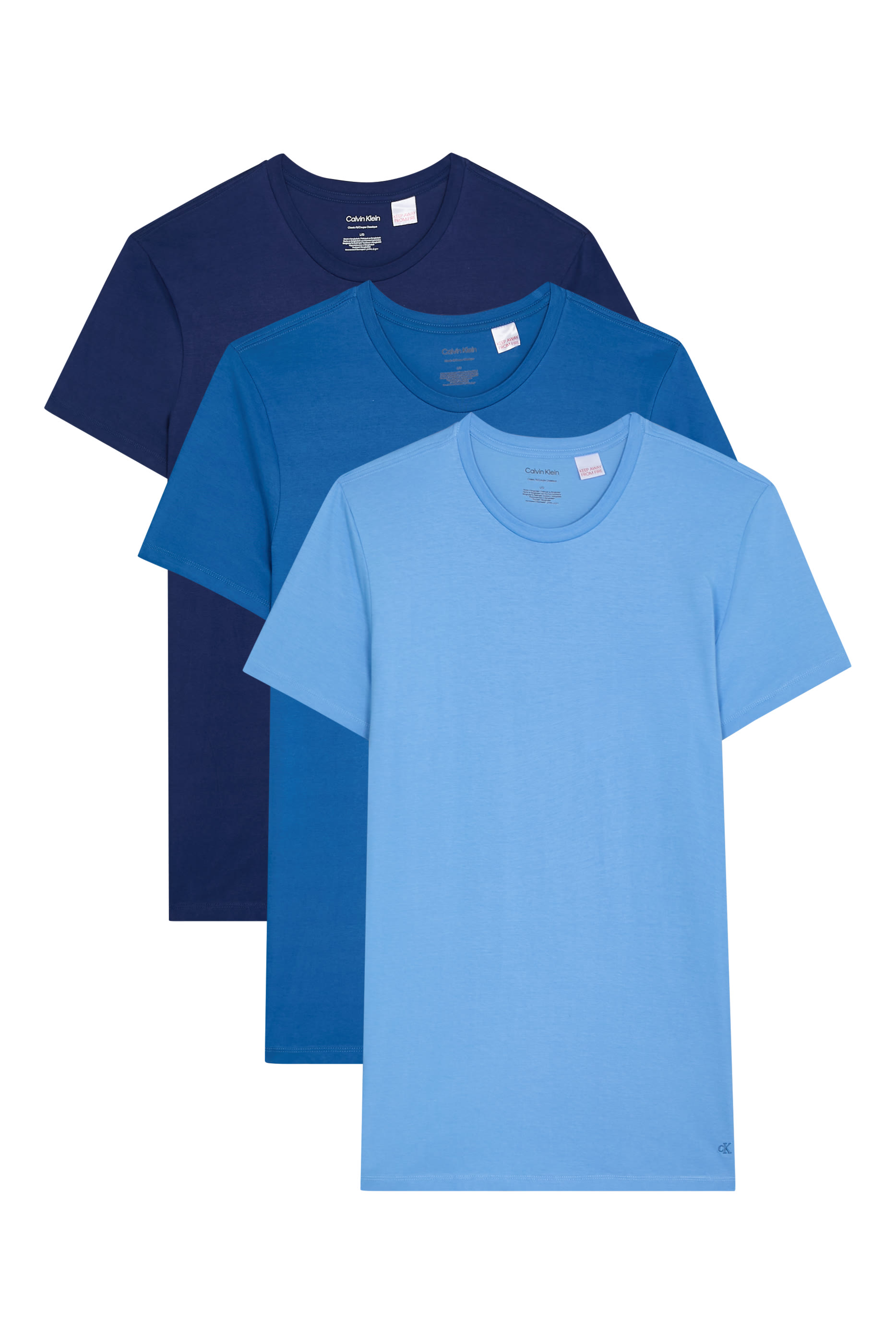 طقم تيشيرت بياقة ضيقة، 3 قطع