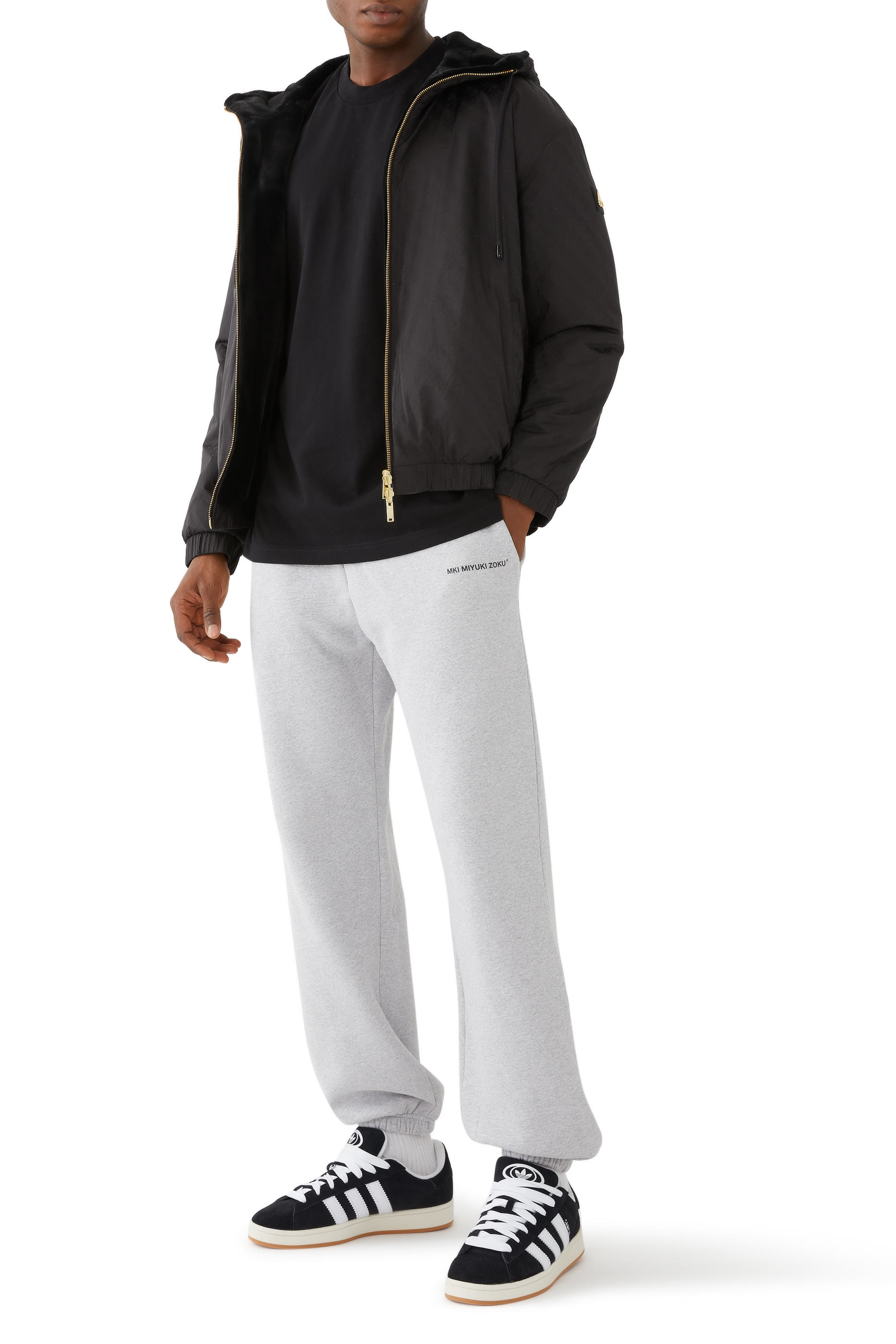 جاكيت بوردن بتصميم وجهين بحروف شعار الماركة ورقعة شعار الماركة