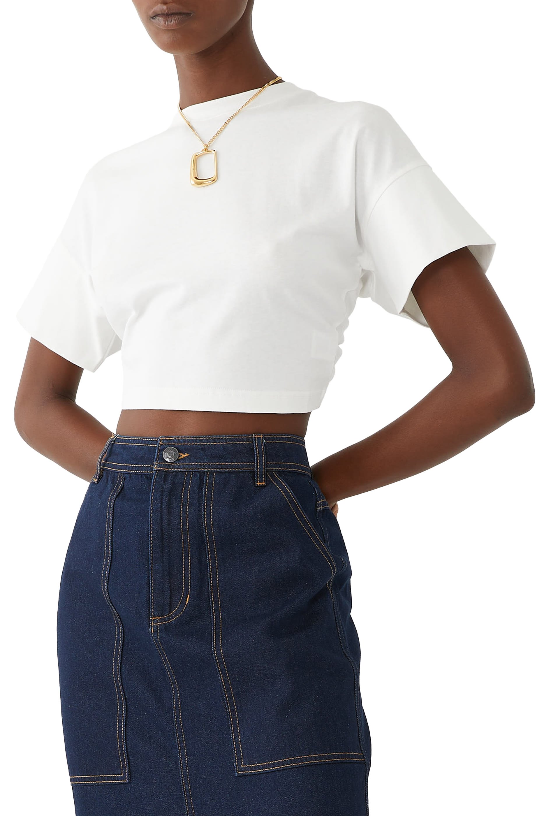 تيشيرت ألدا قصير بظهر مفتوح ورباط تضييق