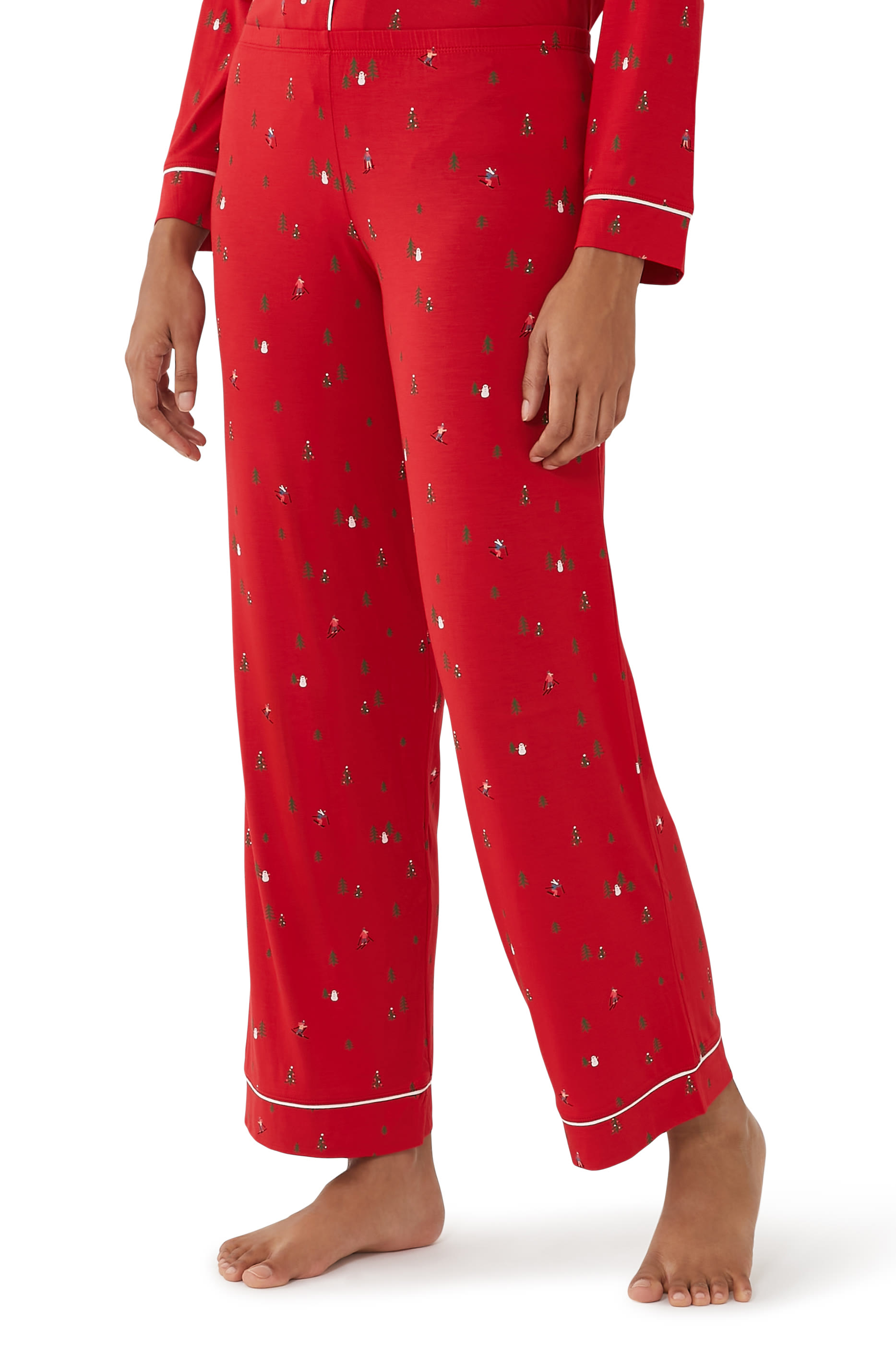 طقم بيجامة غيزيل طويل بطبعات مودال تينسيل