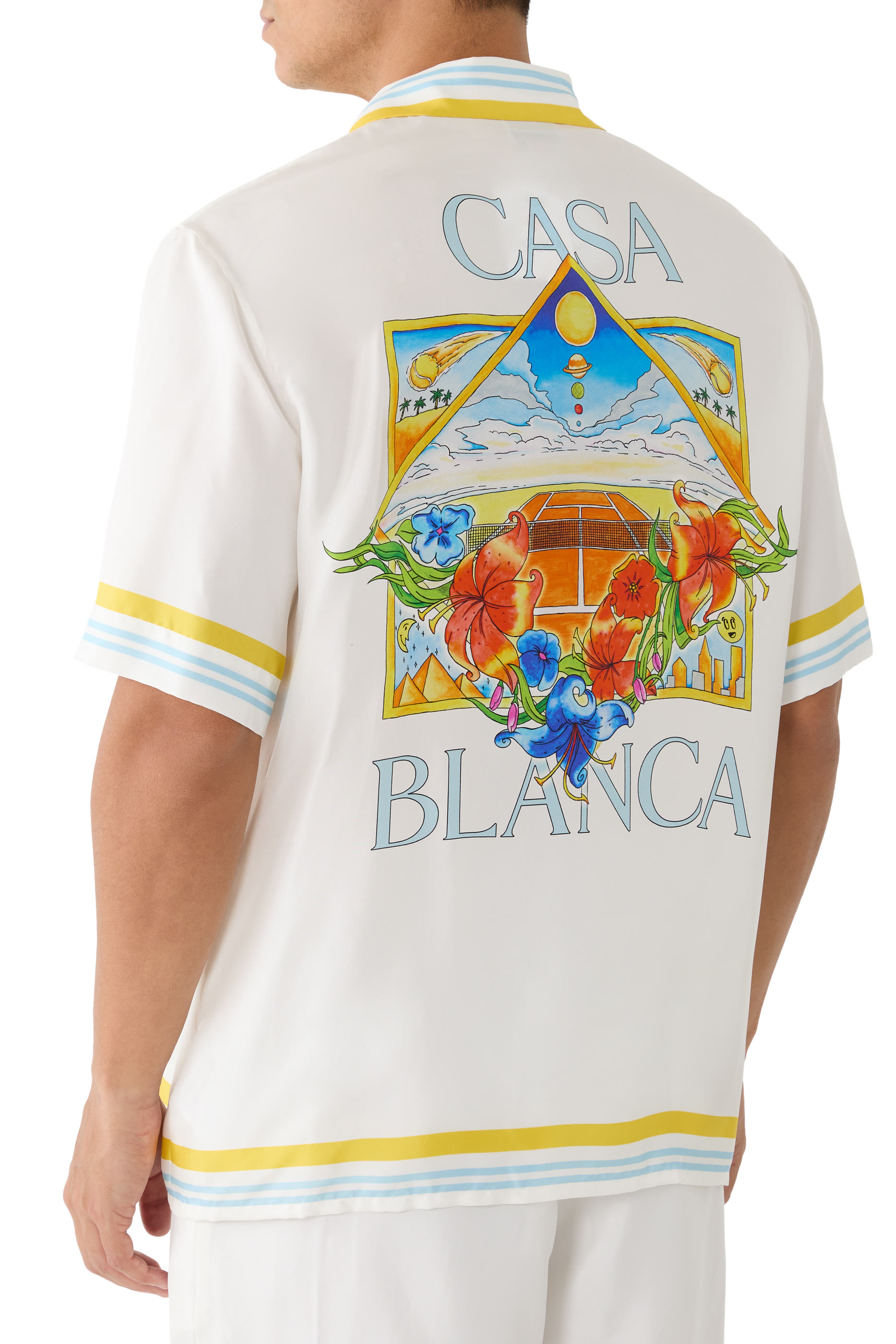 قميص تنس لاند سكيب بأكمام قصيرة حرير